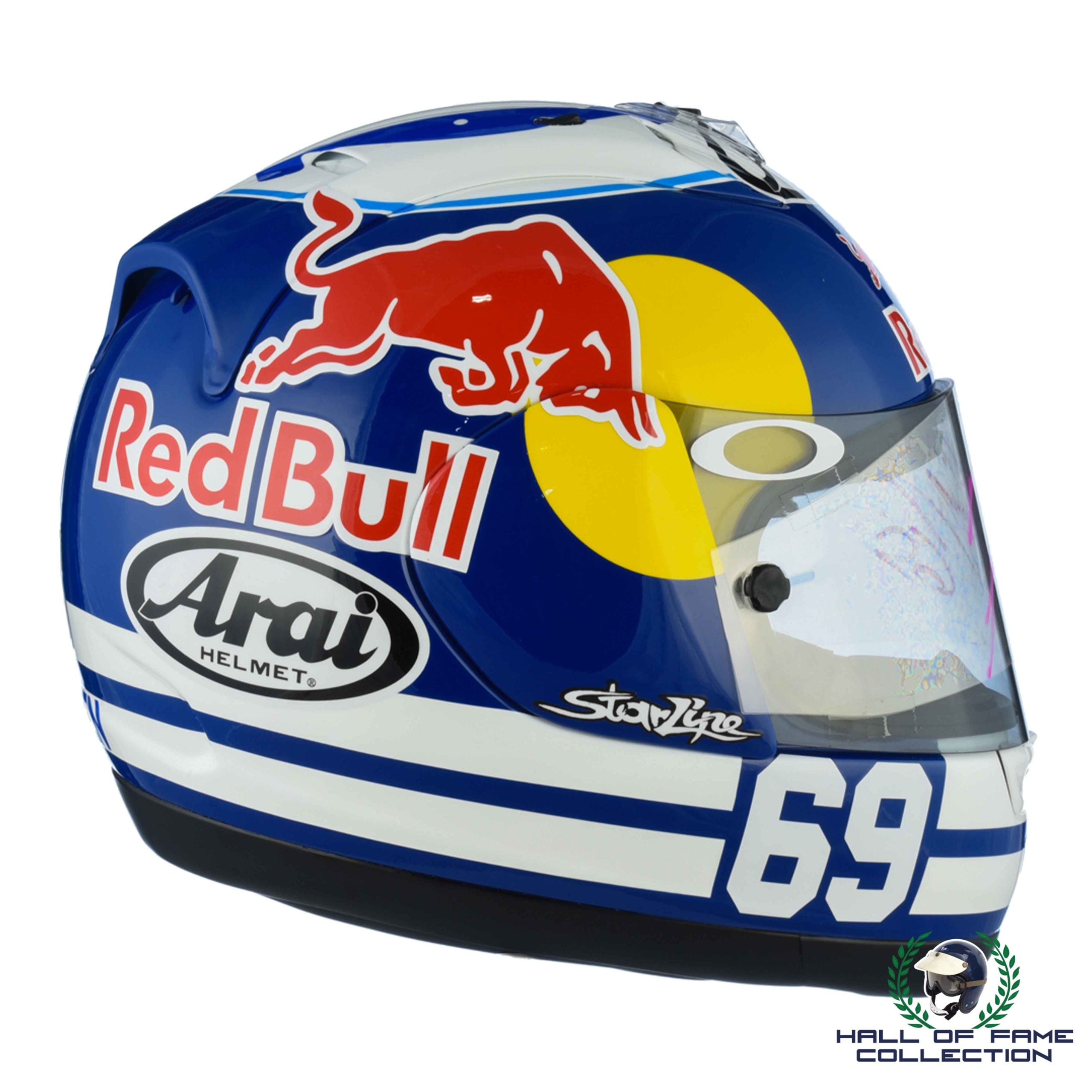 2008 Nicky Hayden Signed Original Special One Off USGP Design Arai MotoGp Helmet