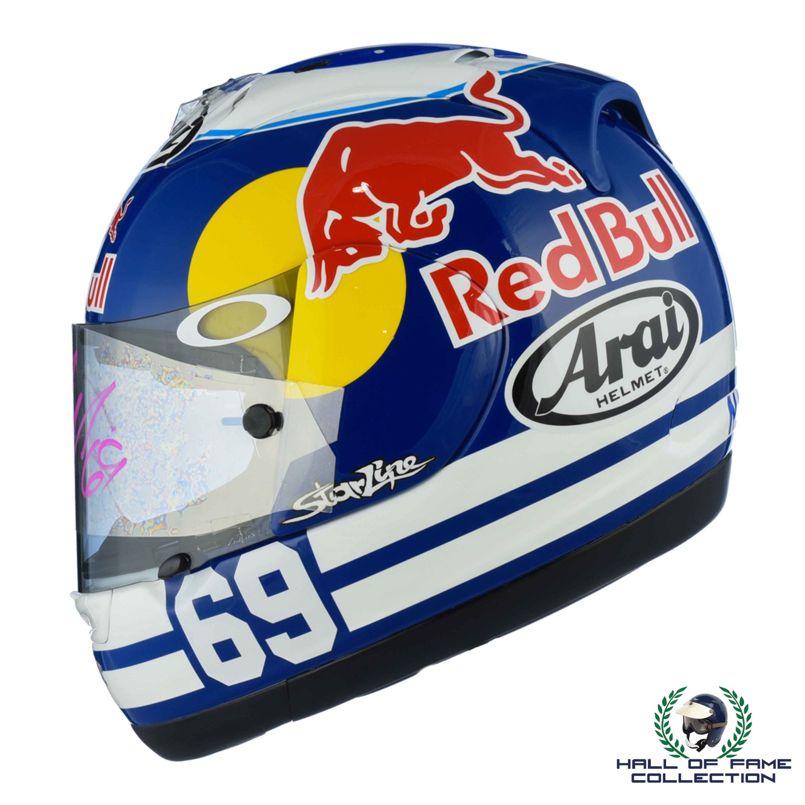 2008 Nicky Hayden Signed Original Special One Off USGP Design Arai MotoGp Helmet
