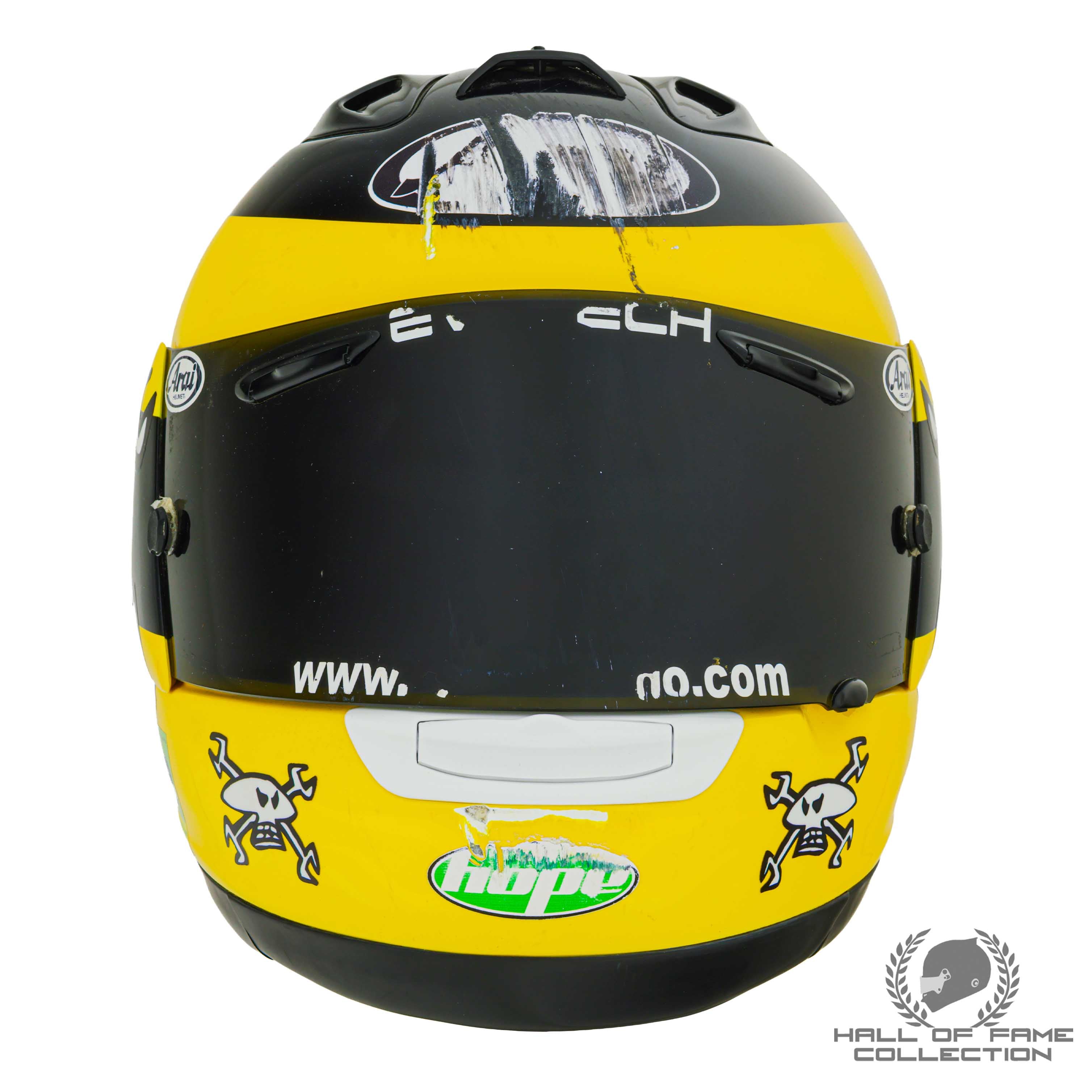 2008 Guy Martin Signed Macau GP Used Motorcycle Racing Helmet