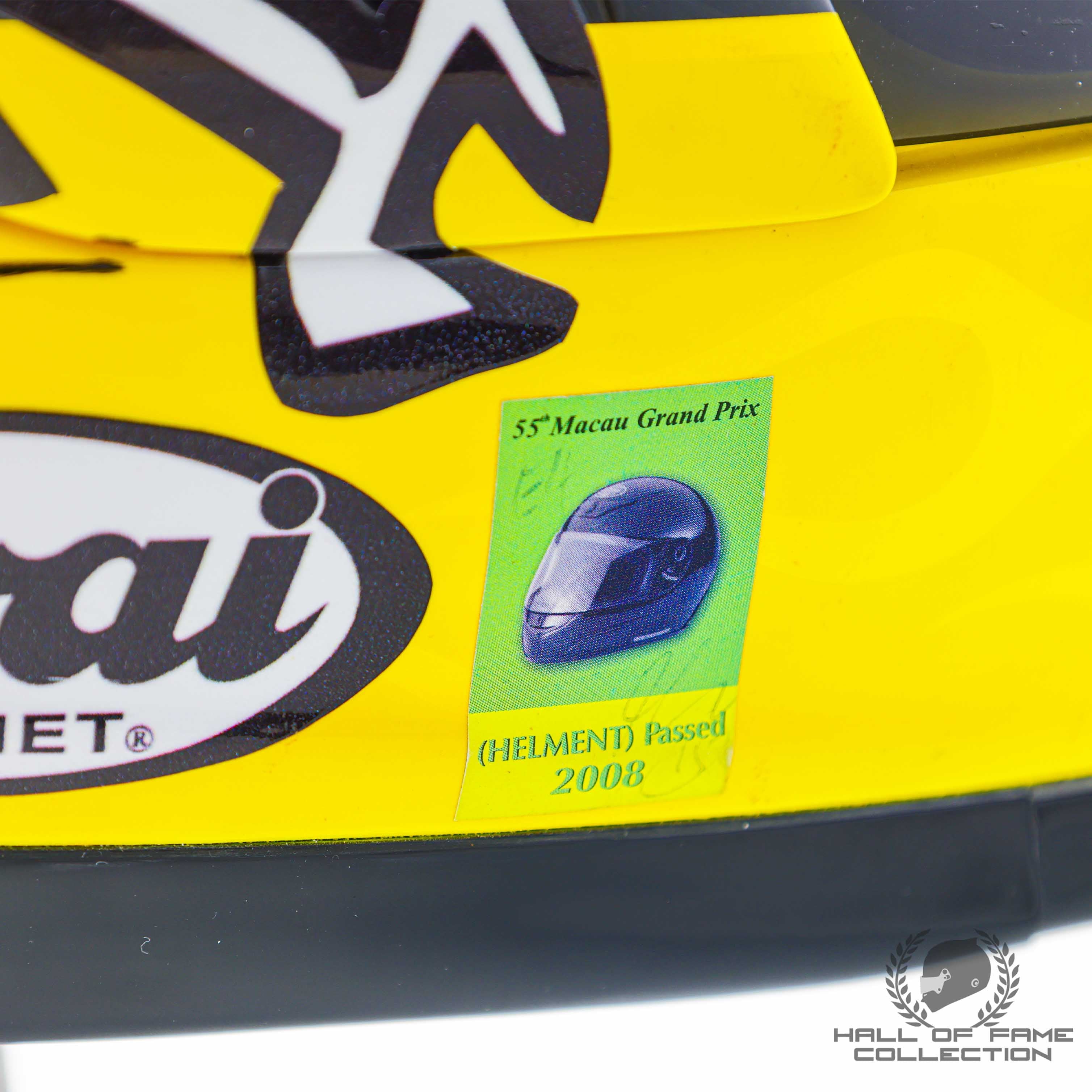 2008 Guy Martin Signed Macau GP Used Motorcycle Racing Helmet