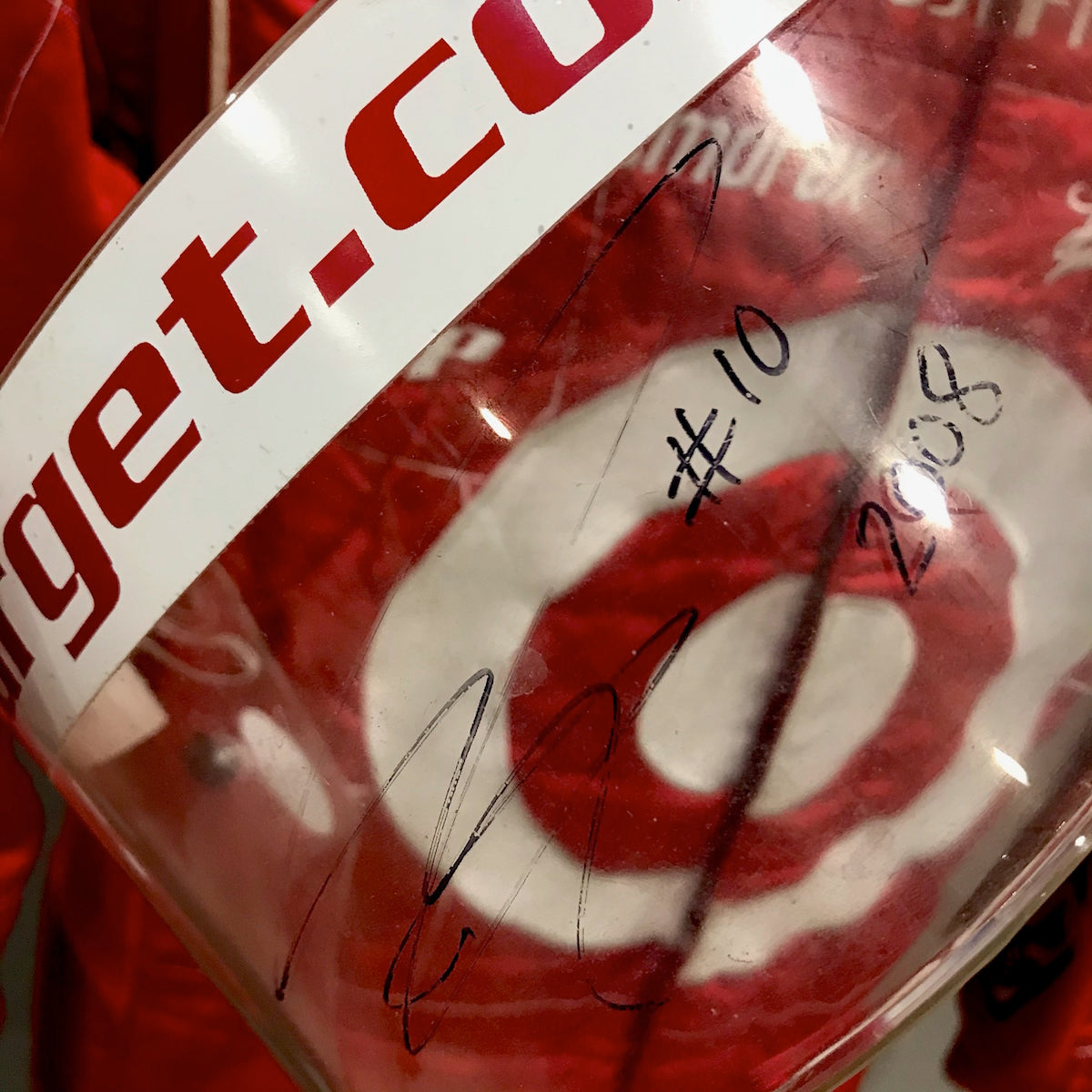 2008 Dan Wheldon Signed Race Used Target Chip Ganassi Racing IndyCar Visor