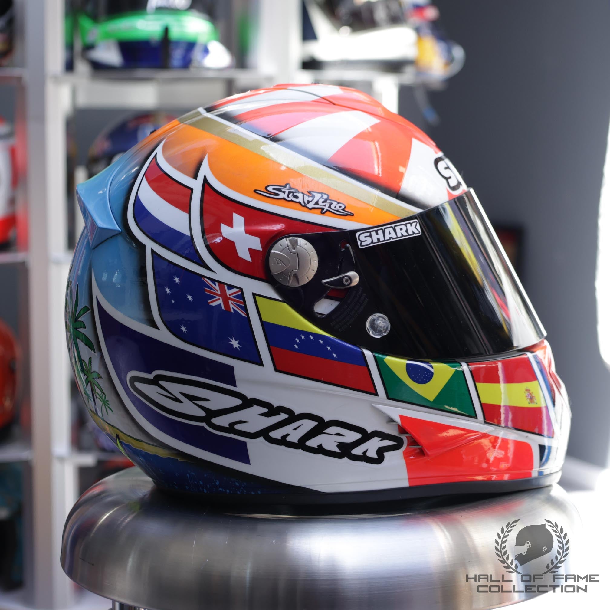 2009 Johann Zarco Race Used WTR San Marino Team 125cc Helmet