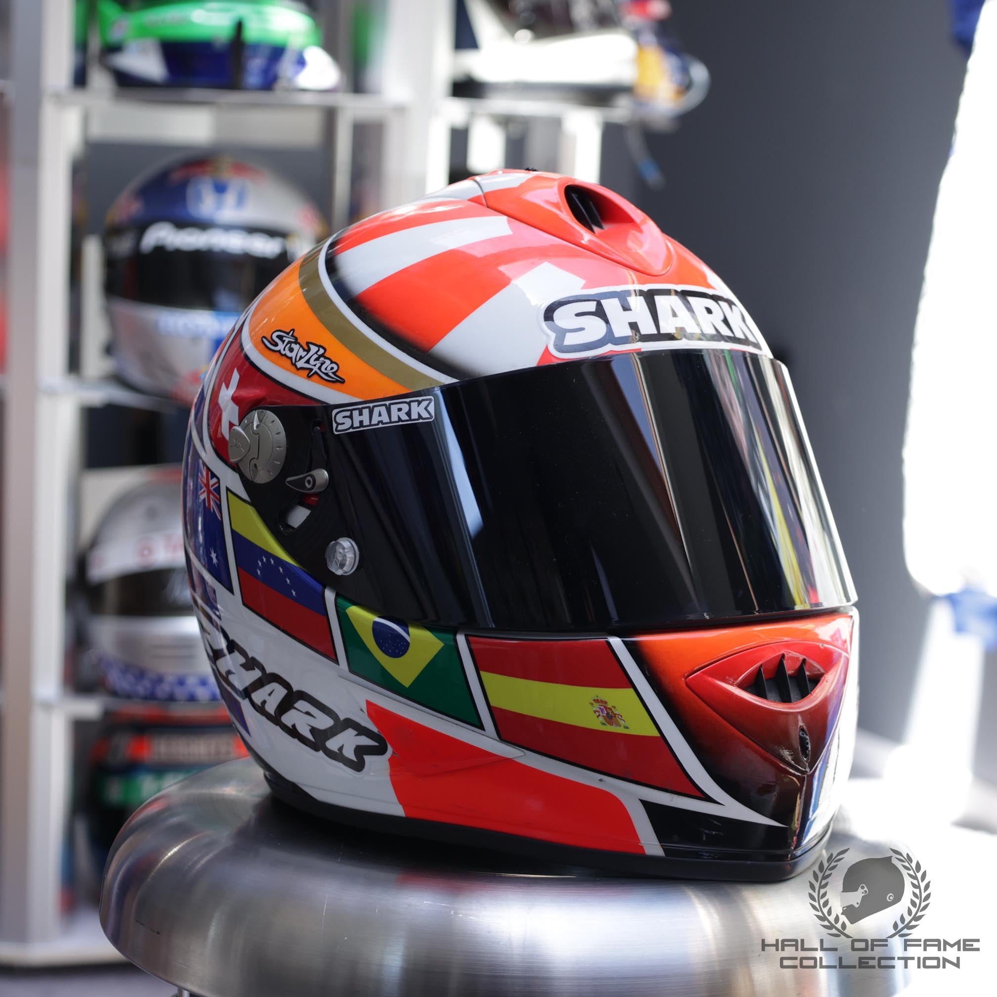 2009 Johann Zarco Race Used WTR San Marino Team 125cc Helmet