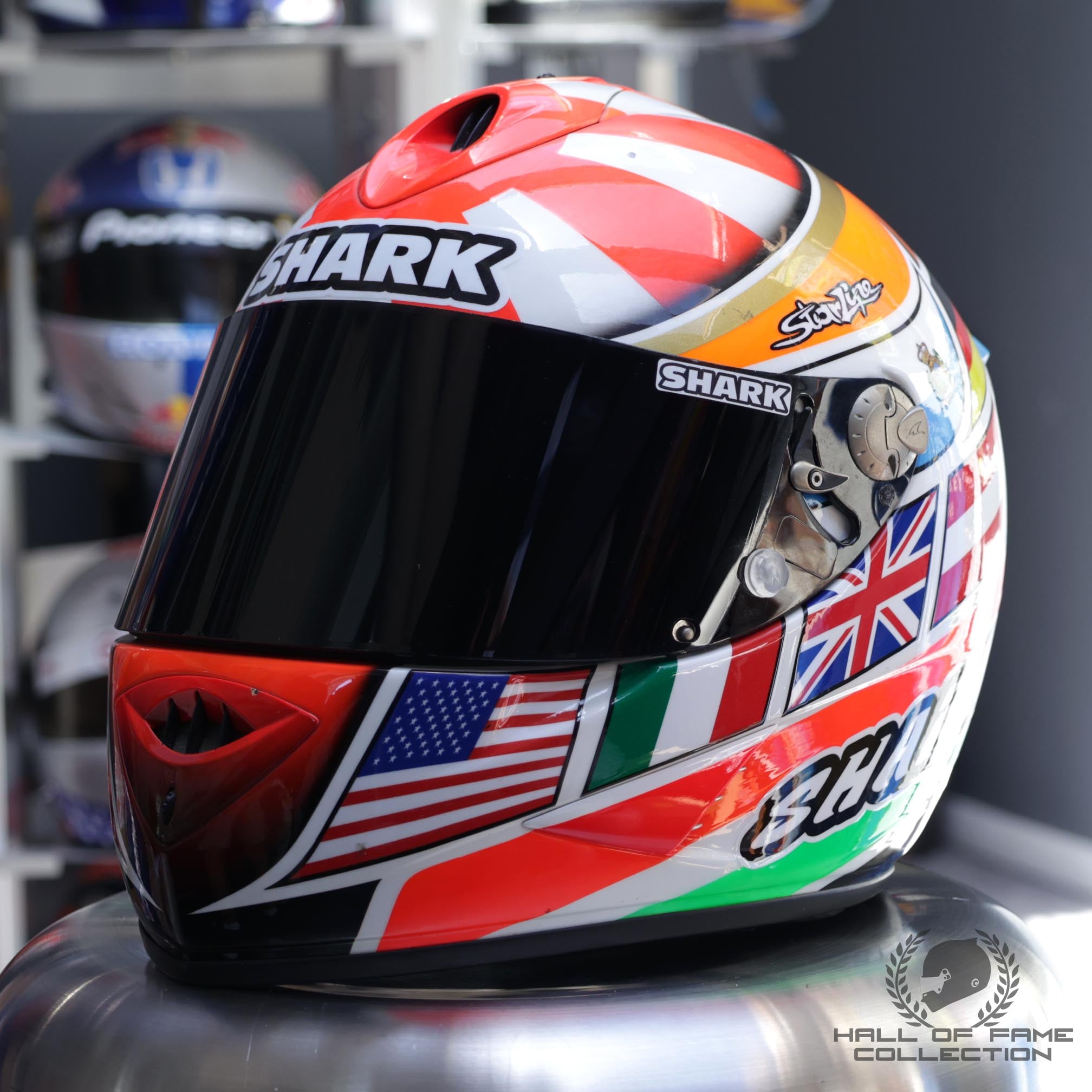 2009 Johann Zarco Race Used WTR San Marino Team 125cc Helmet