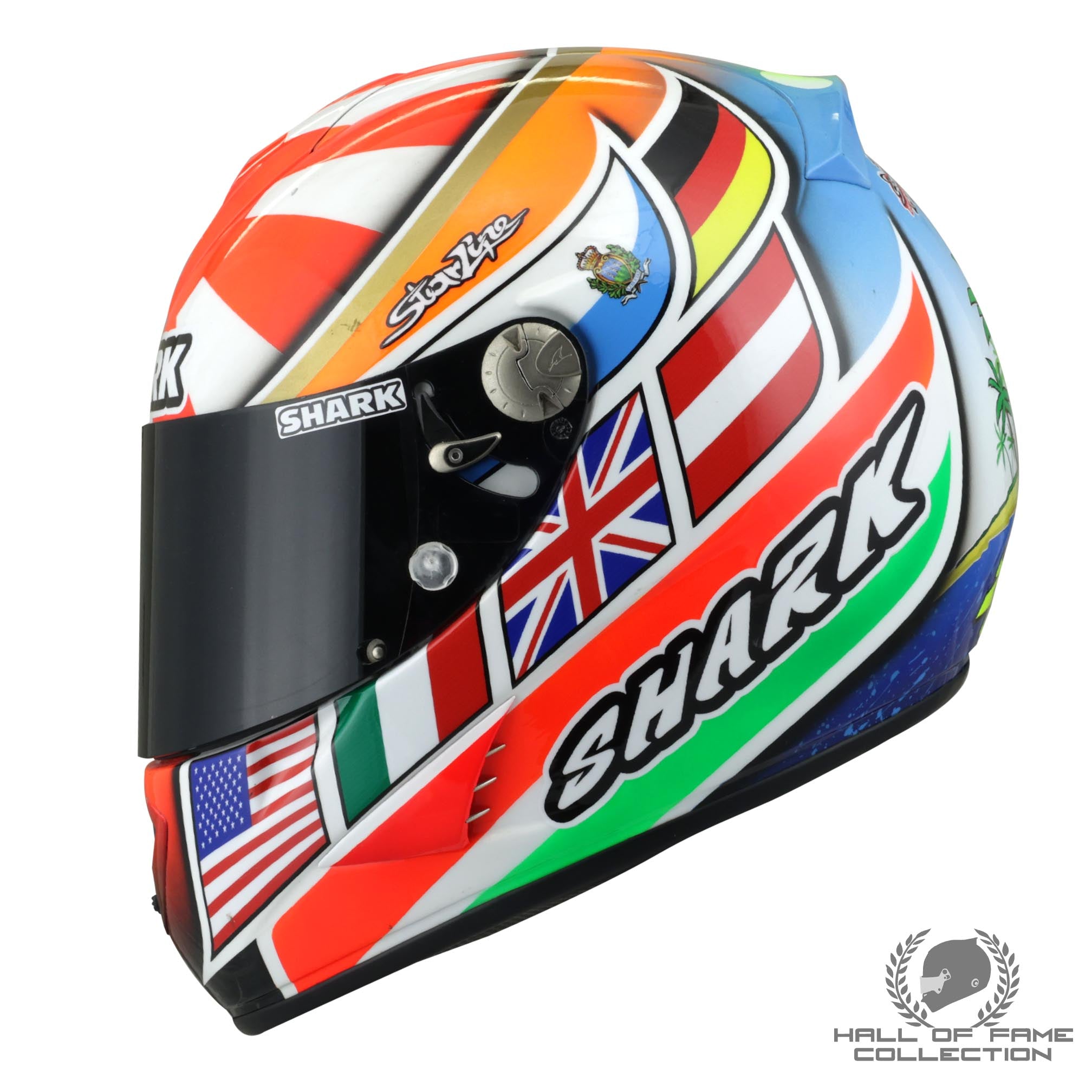 2009 Johann Zarco Race Used WTR San Marino Team 125cc Helmet