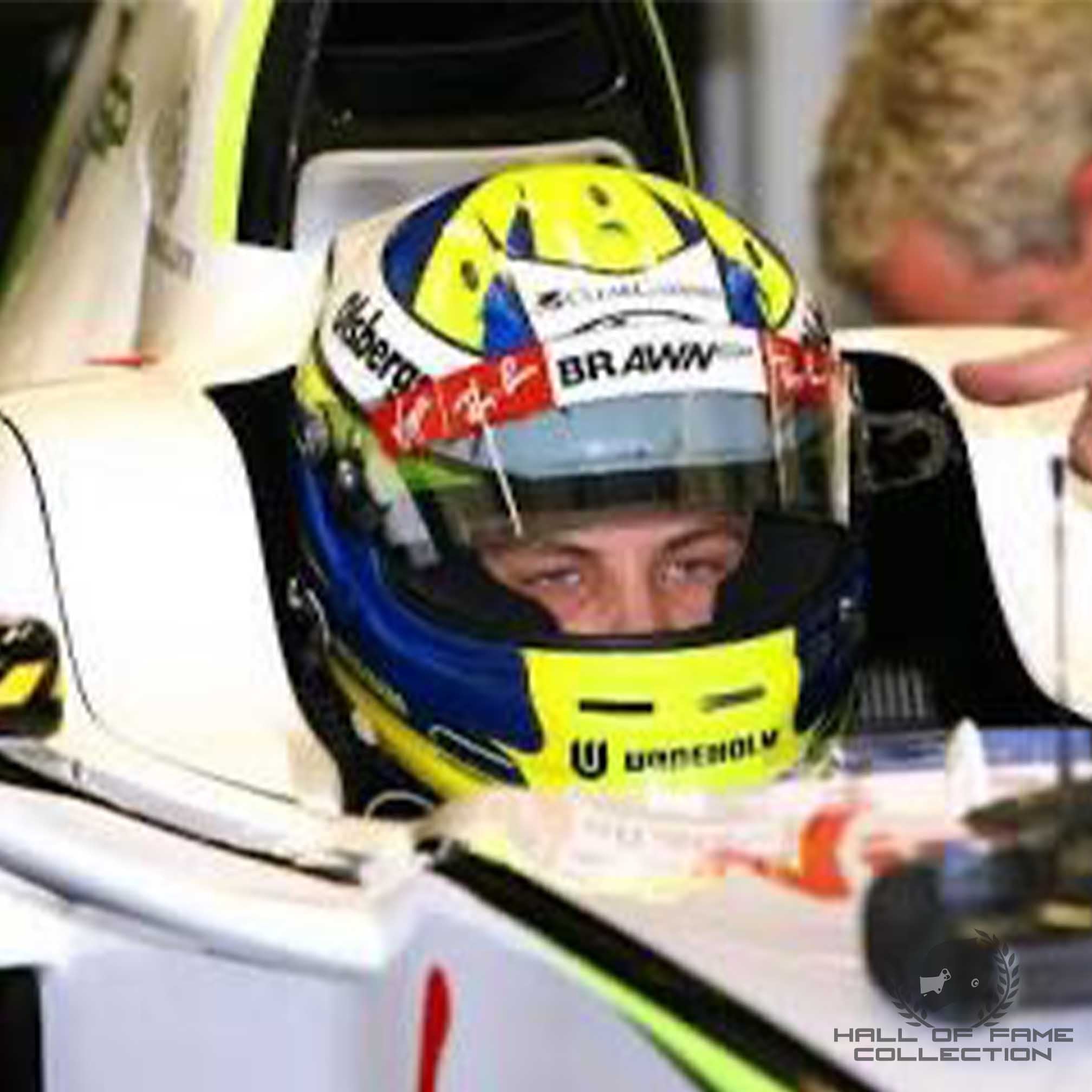 2009 Marcus Ericsson Signed Brawn GP Replica F1 Helmet