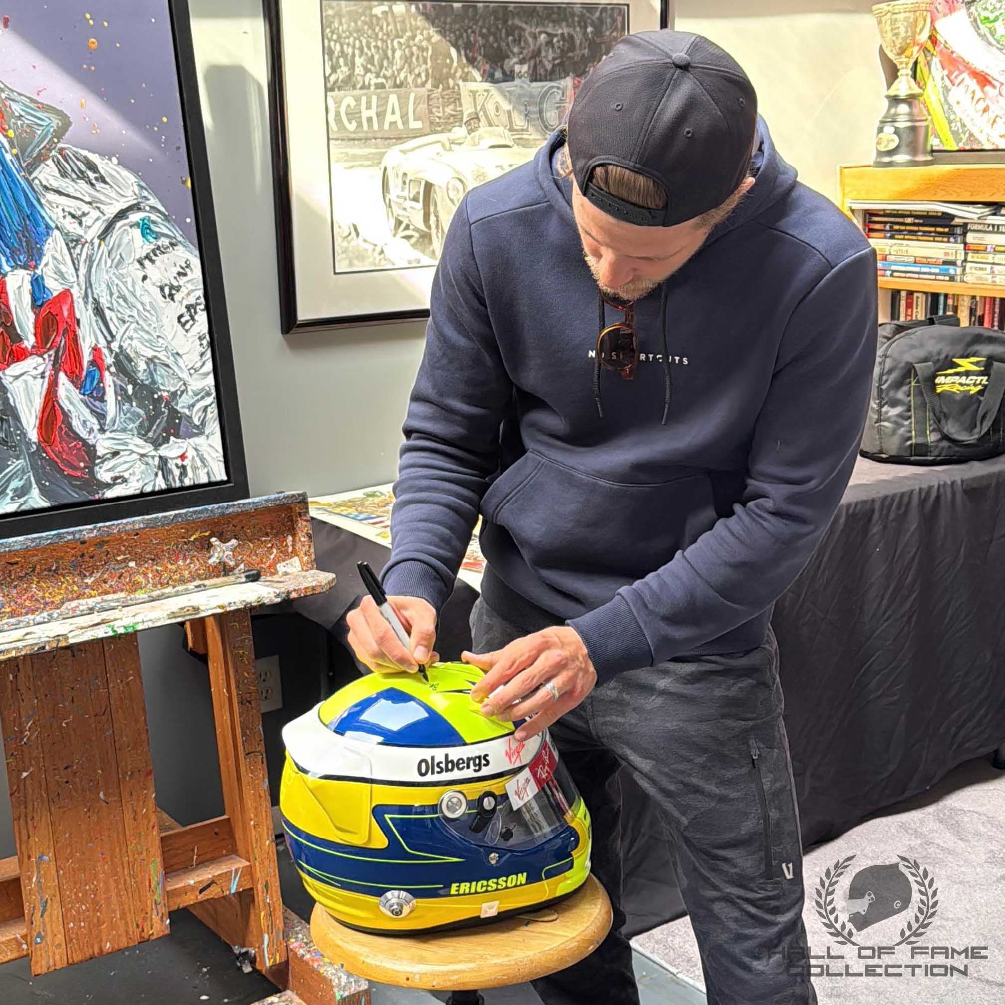 2009 Marcus Ericsson Signed Brawn GP Replica F1 Helmet