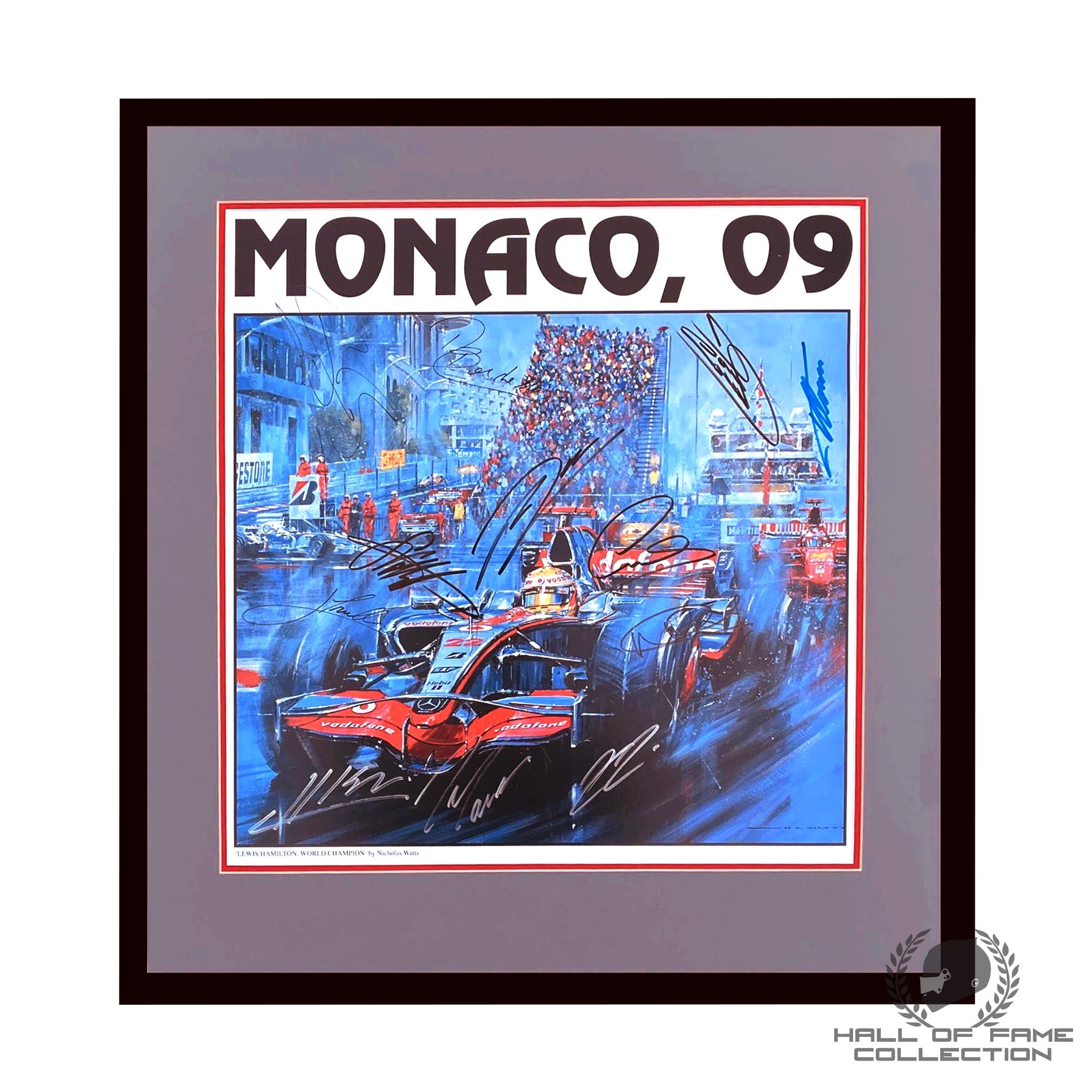 2009 Monaco GP Signed by Lewis Hamilton & 11 Others