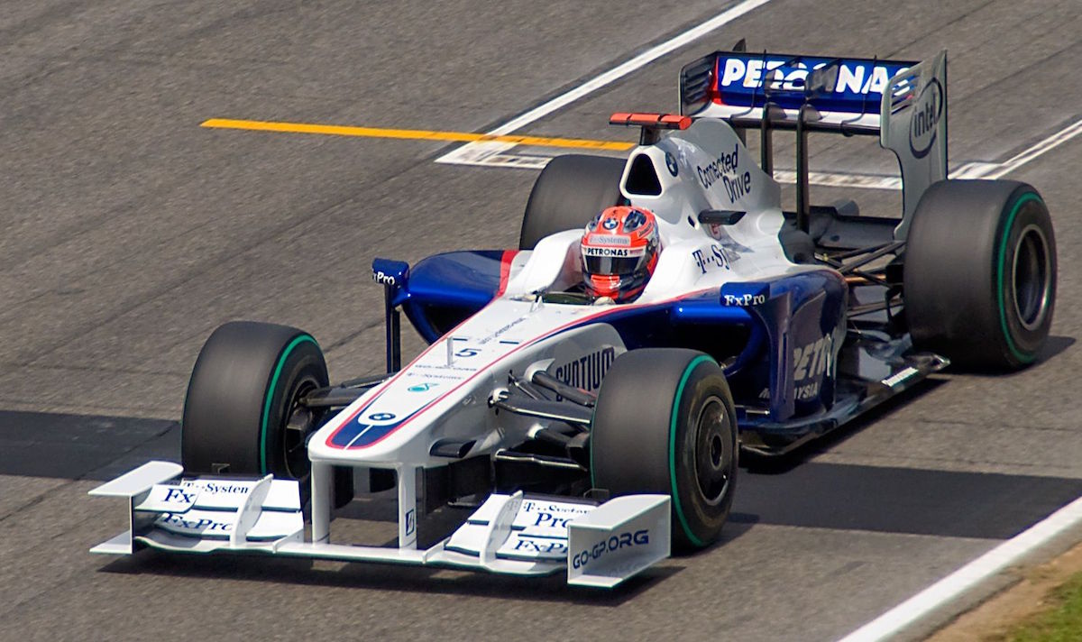 2009 Nick Heidfeld/Robert Kubica Signed Race Used BMW Sauber F1-09 F1 Rear Wing Endplate