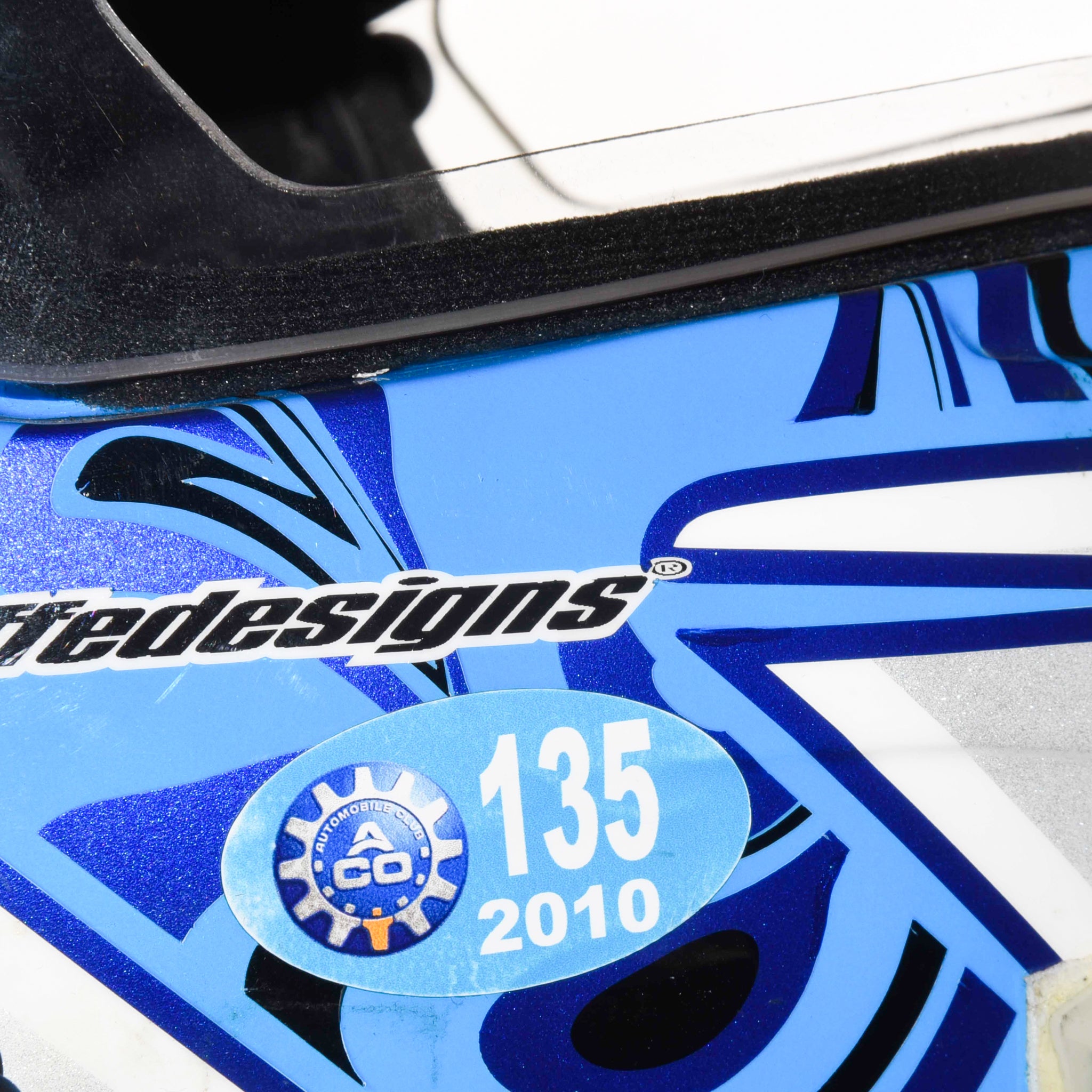 2010 Mika Salo Signed Race Used Bell HP3 ALMS/ FIA GT Ferrari Helmet