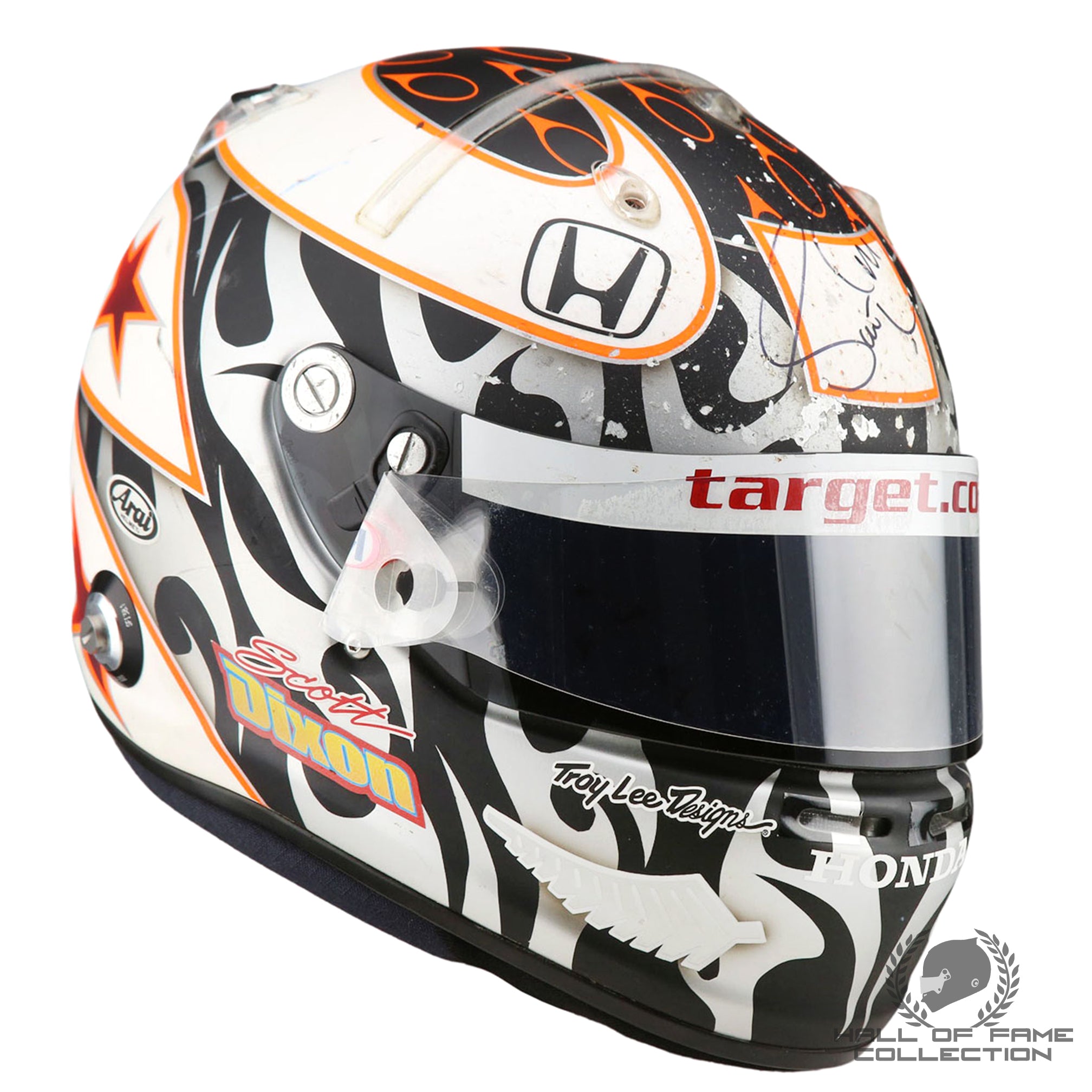 2010 Scott Dixon Signed Race Used Homestead Winning Target Chip Ganassi IndyCar Helmet
