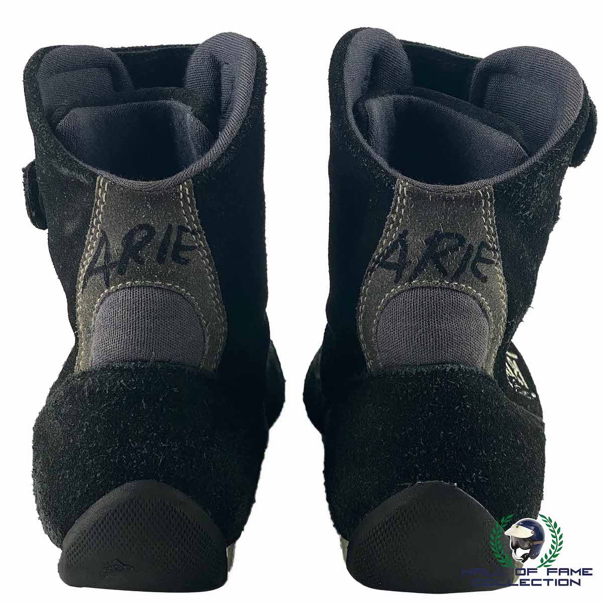 2011 Arie Luyendyk Signed Race Used Spa 24hr Race Stand 21 Sportscar Racing Boots