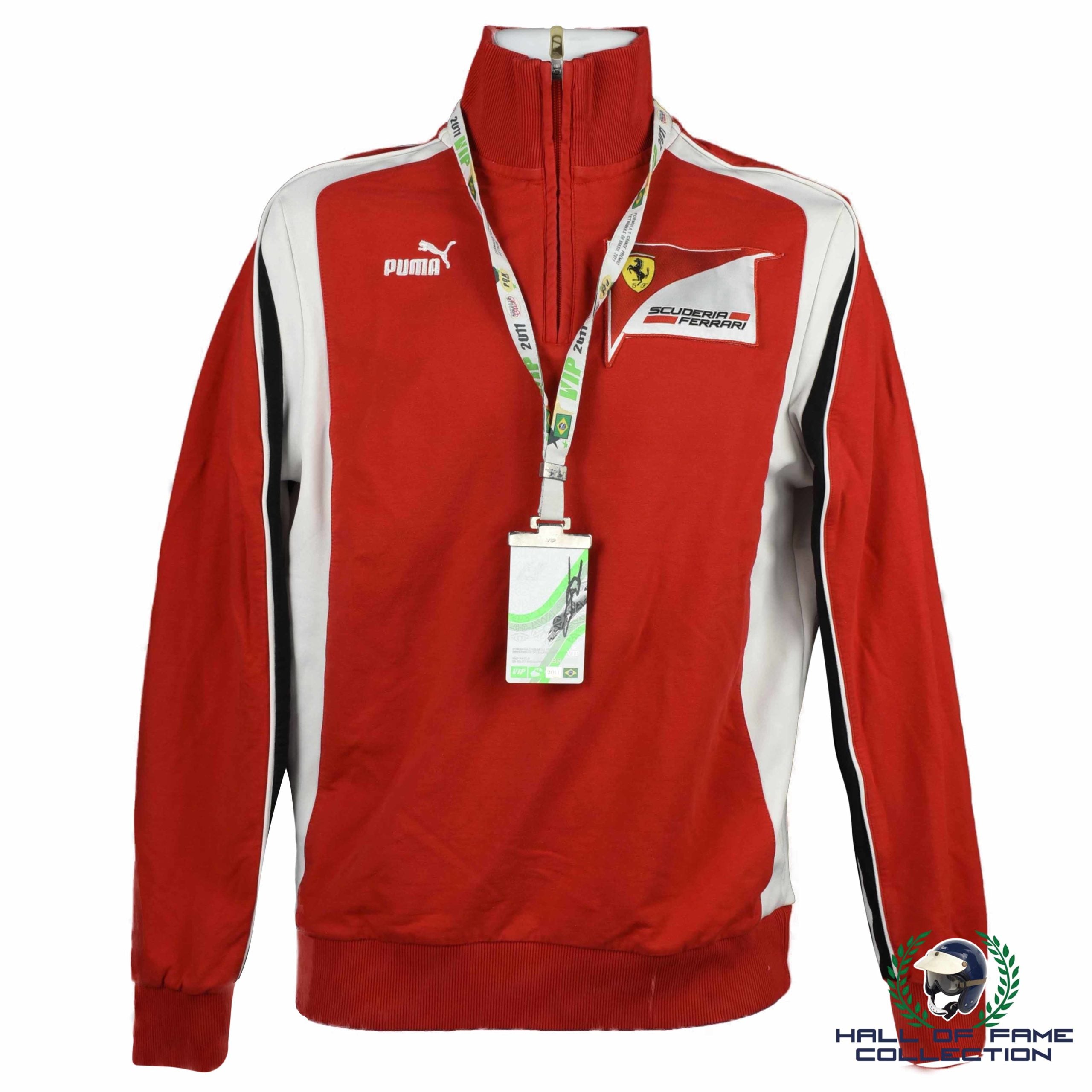 2011 Jules Bianchi Signed Pass & Personally Worn Scuderia Ferrari F1 Sweater