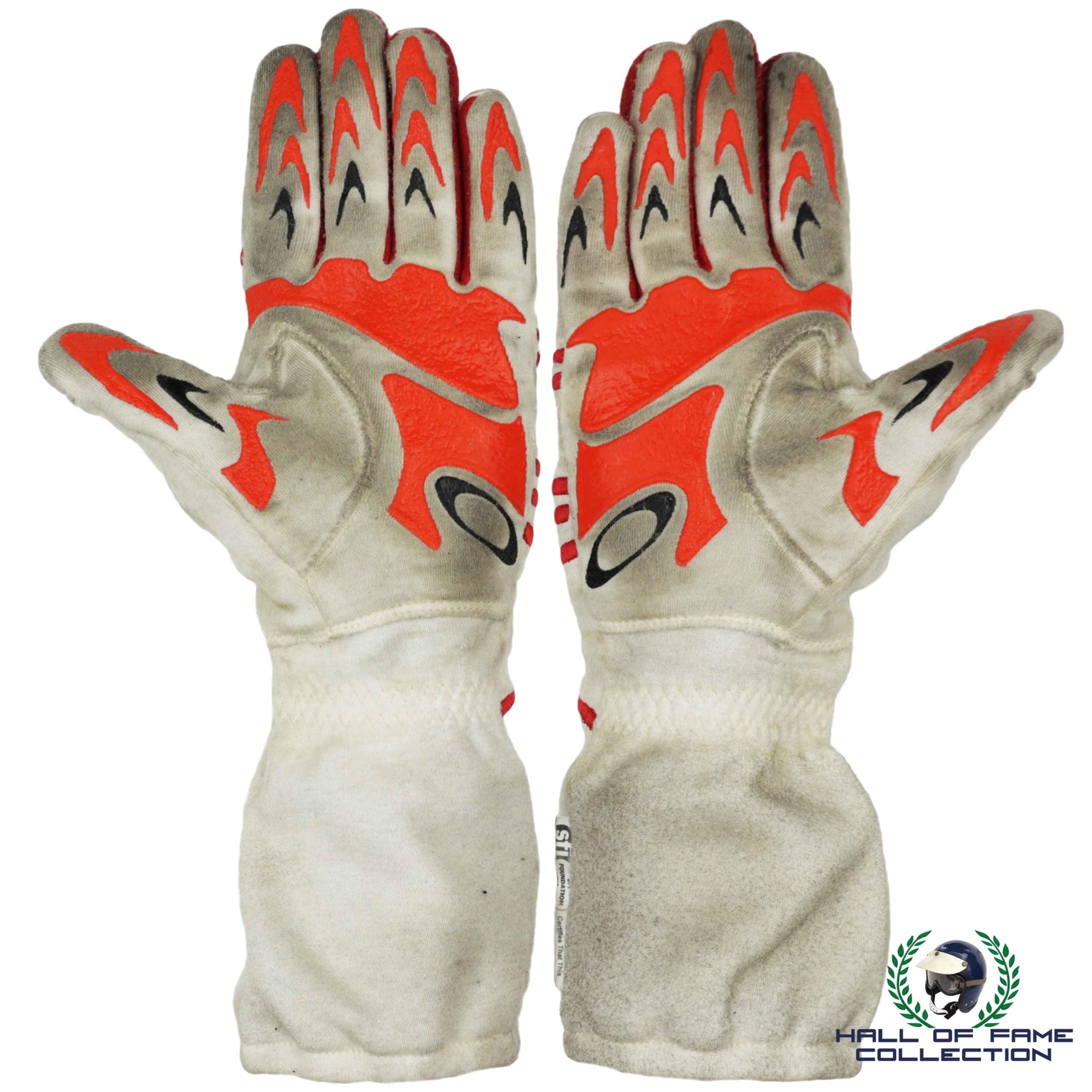 2011 Justin Wilson Signed Indy 500 Race Used Dreyer & Reinbold IndyCar Gloves