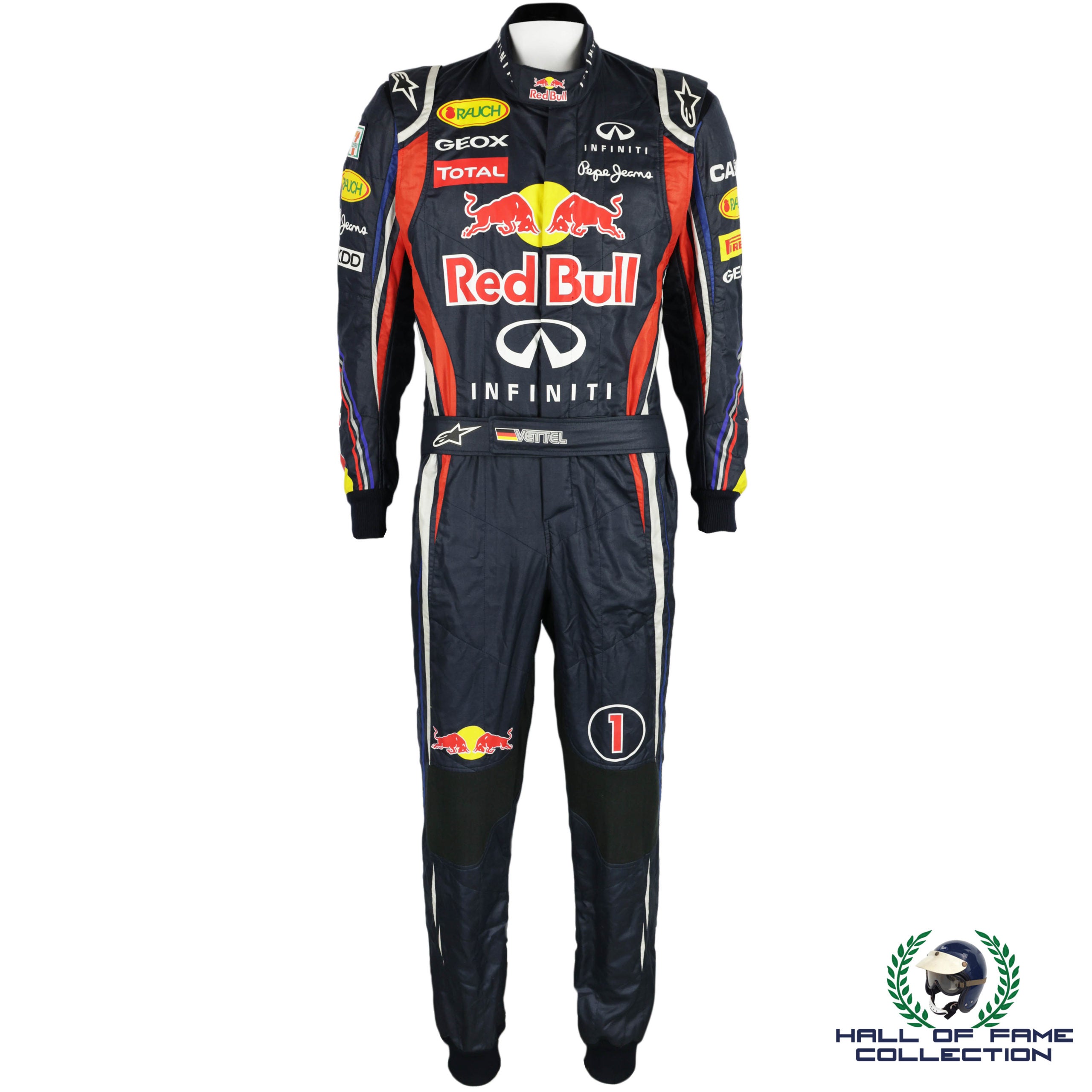 2011 Sebastian Vettel Singapore/Japan Worn "2nd World Championship" Red Bull F1 suit
