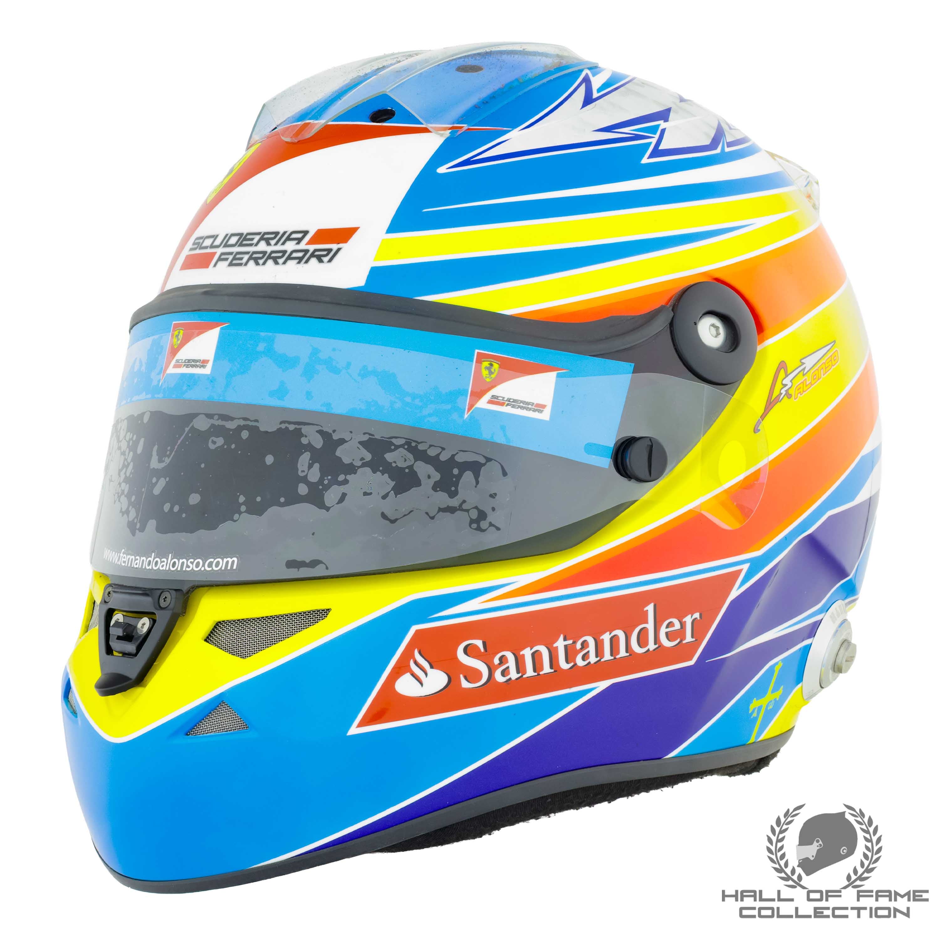2011 Fernando Alonso Signed Australian GP Used Ferrari F1 Helmet