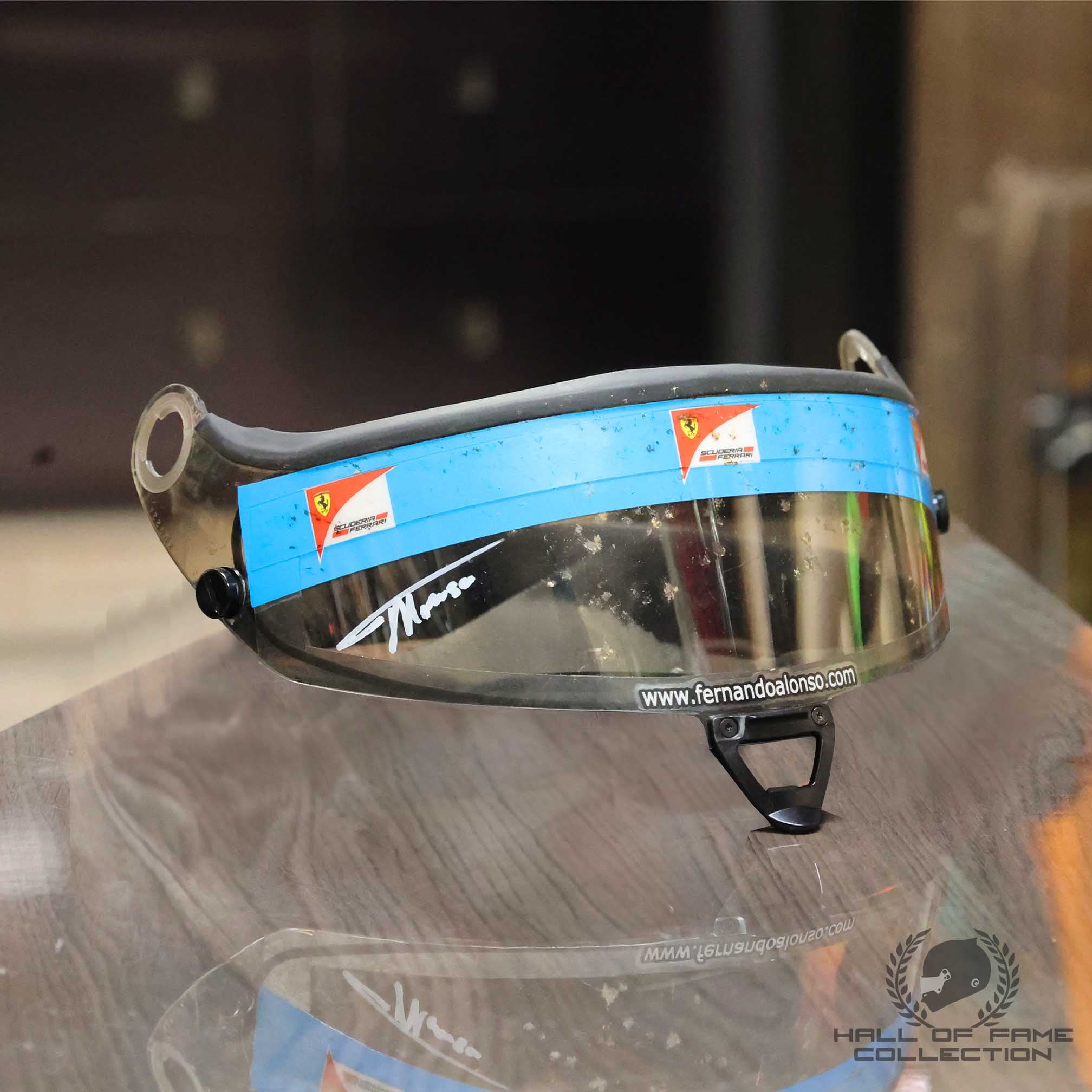 2011 Fernando Alonso Signed Race Used Scuderia Ferrari F1 Visor
