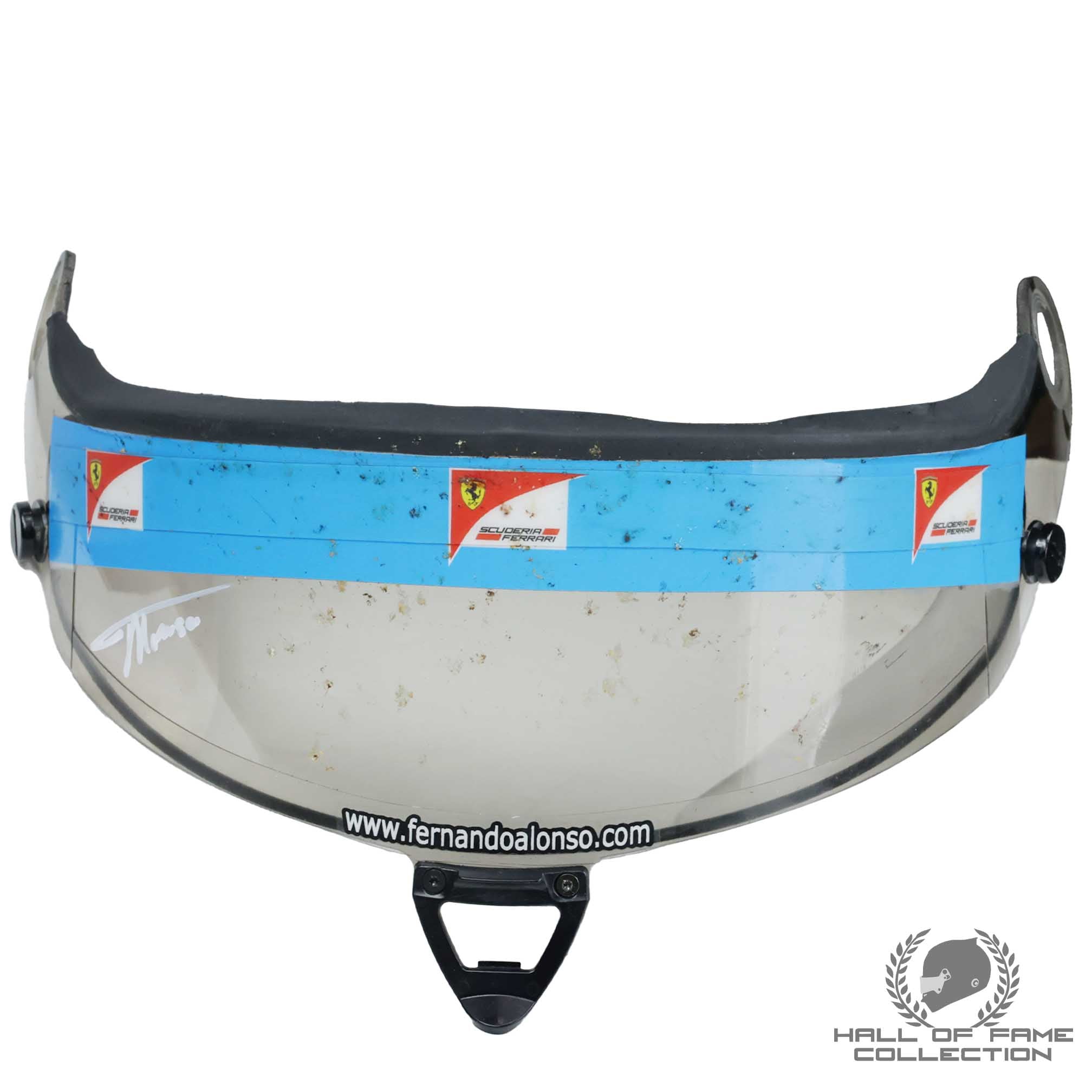 2011 Fernando Alonso Signed Race Used Scuderia Ferrari F1 Visor