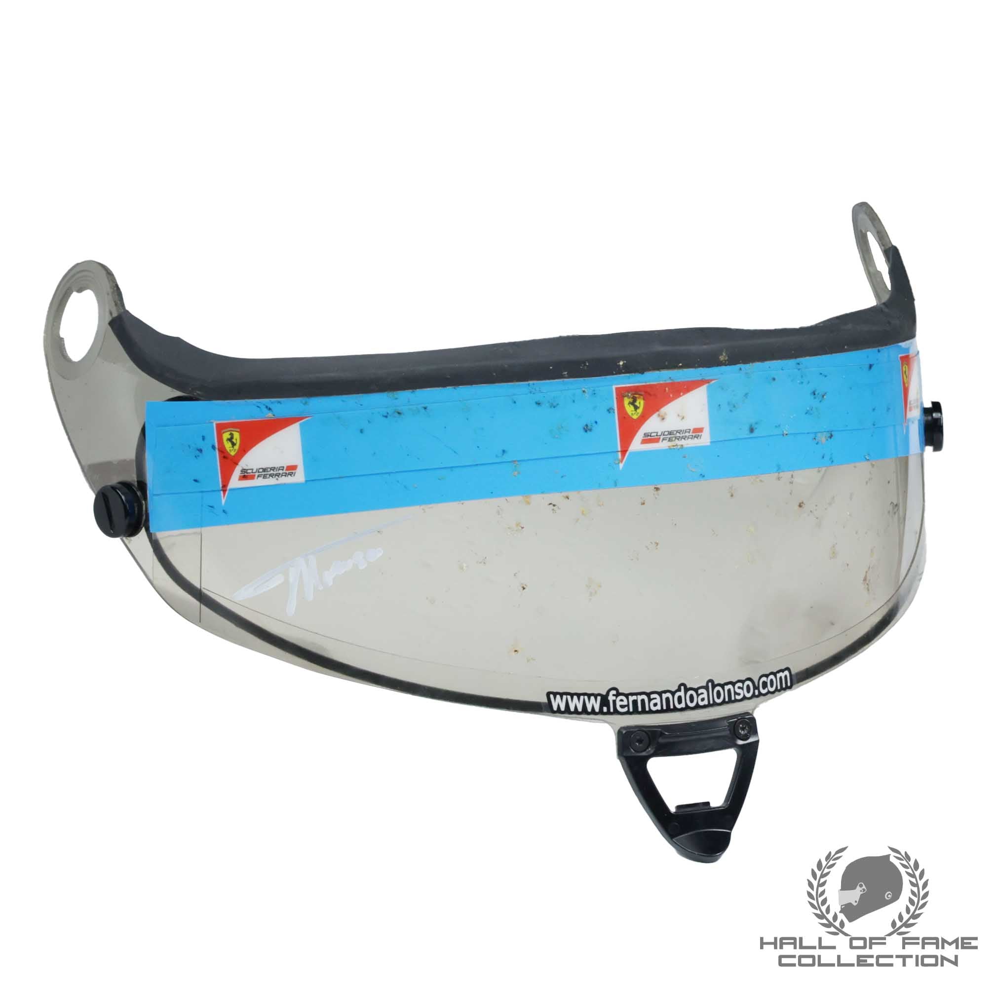 2011 Fernando Alonso Signed Race Used Scuderia Ferrari F1 Visor