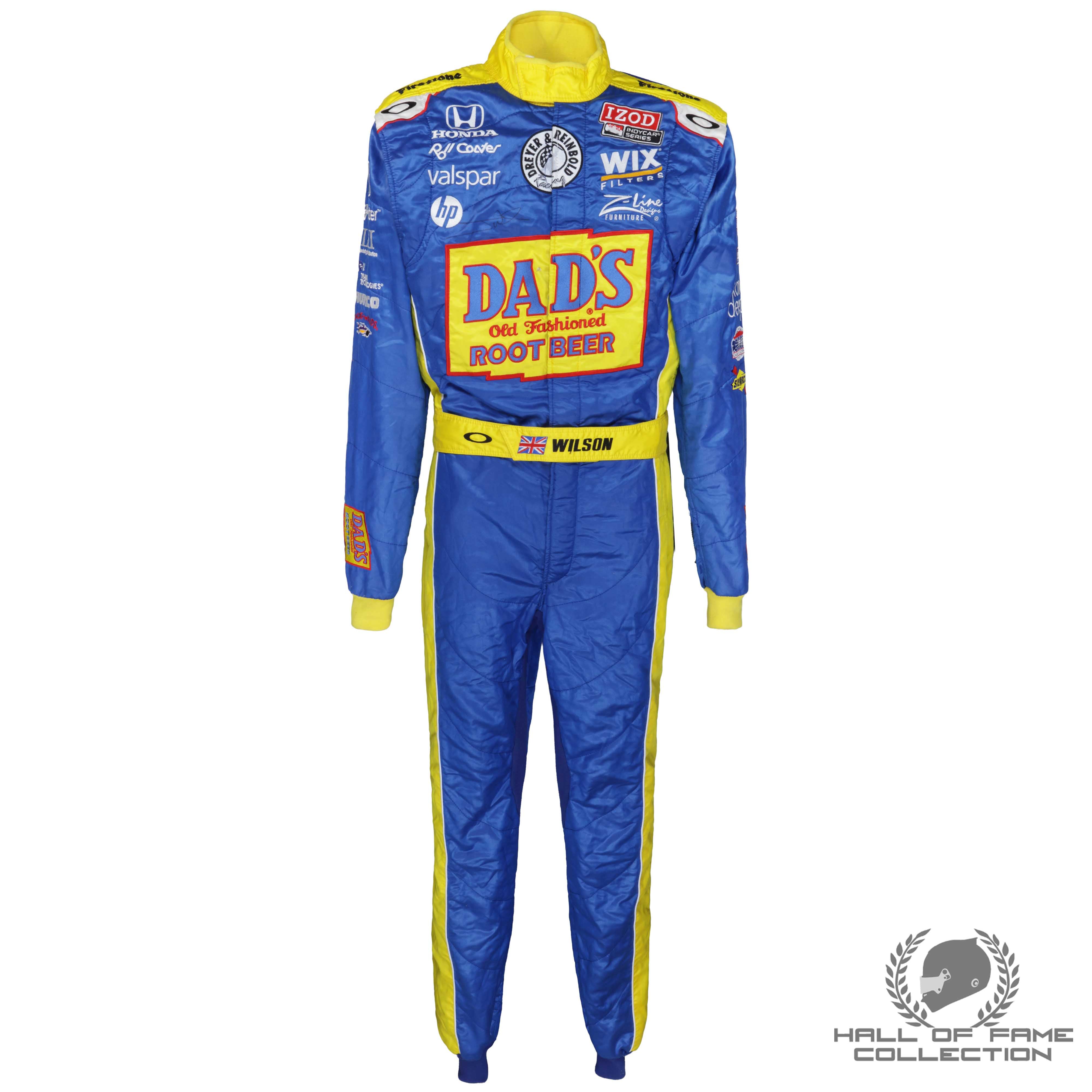 2011 Justin Wilson Signed Iowa Corn 250 Used Dreyer & Reinbold Racing Indycar Suit