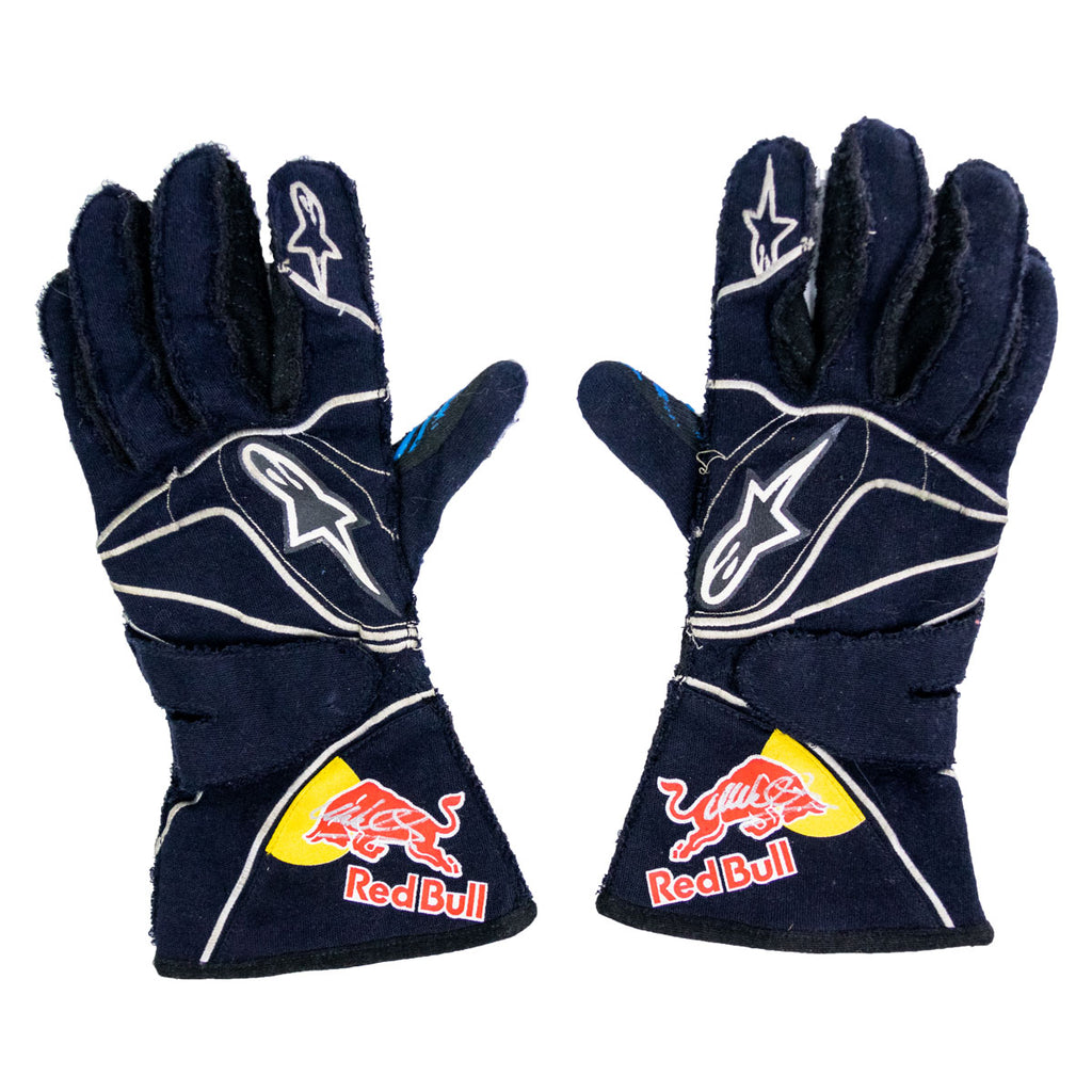 f1 handschuhe red bull 2011 Mark Webber Signed Race Used Red Bull Racing F1 Gloves