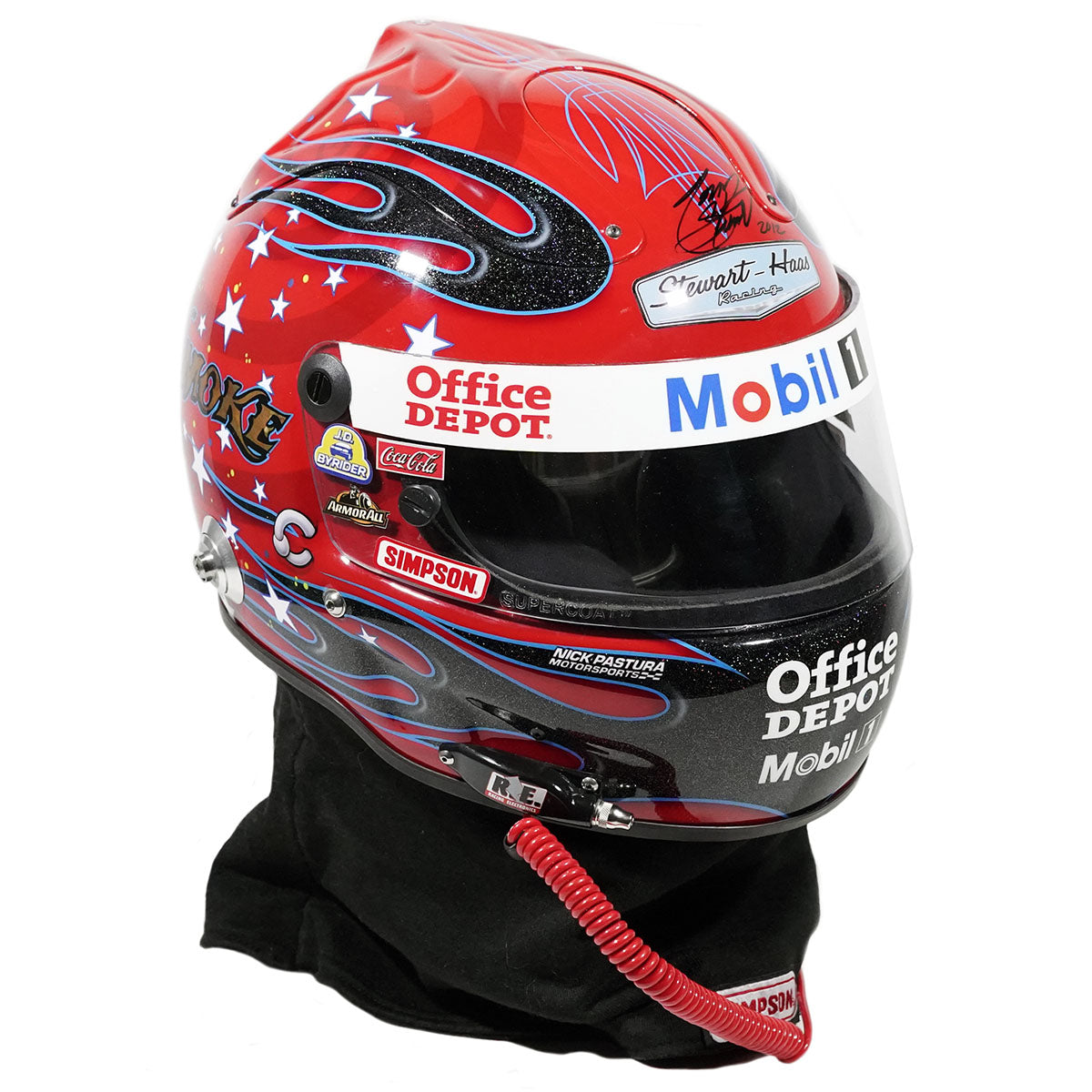 2012 Tony Stewart Signed Race Used Nascar Helmet