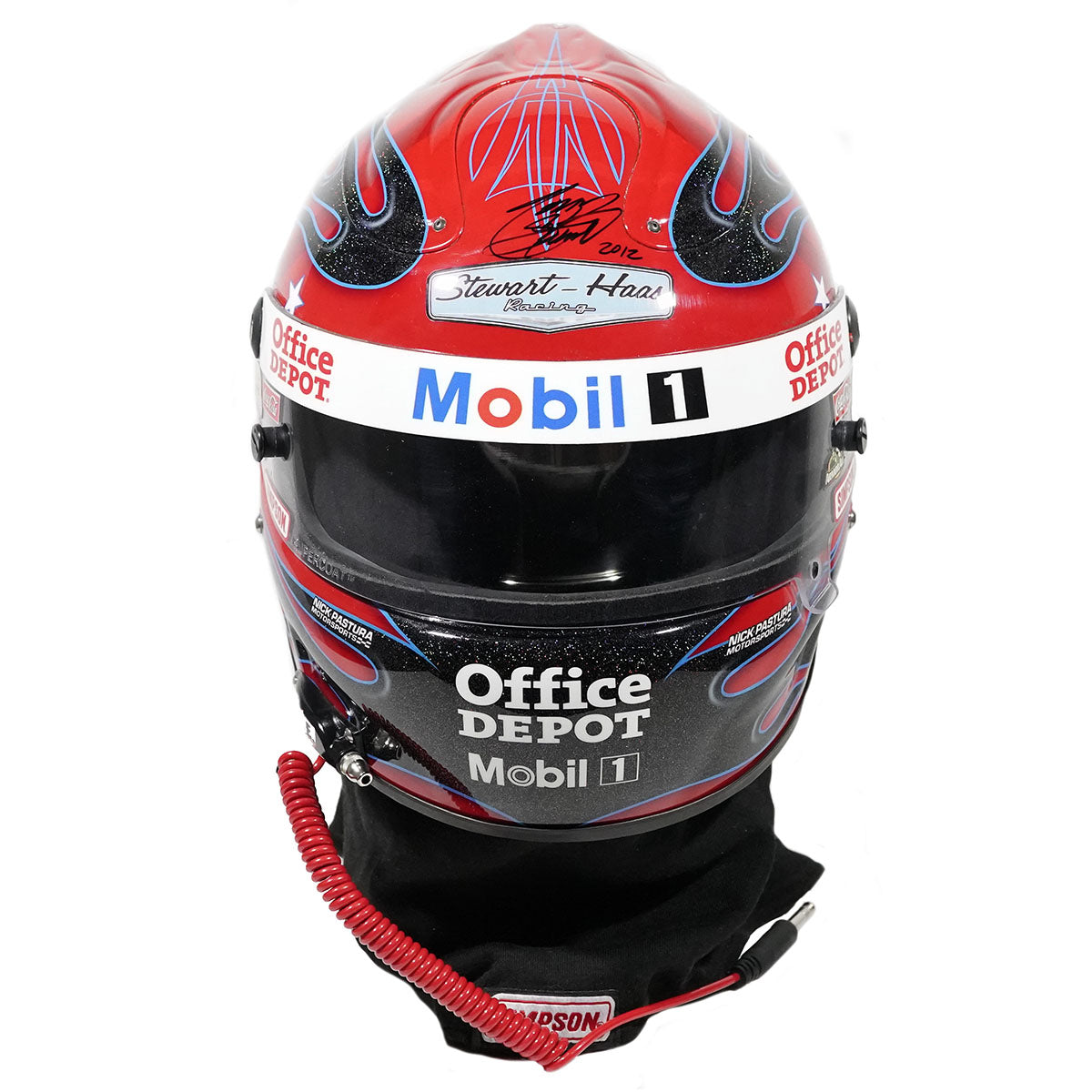 2012 Tony Stewart Signed Race Used Nascar Helmet