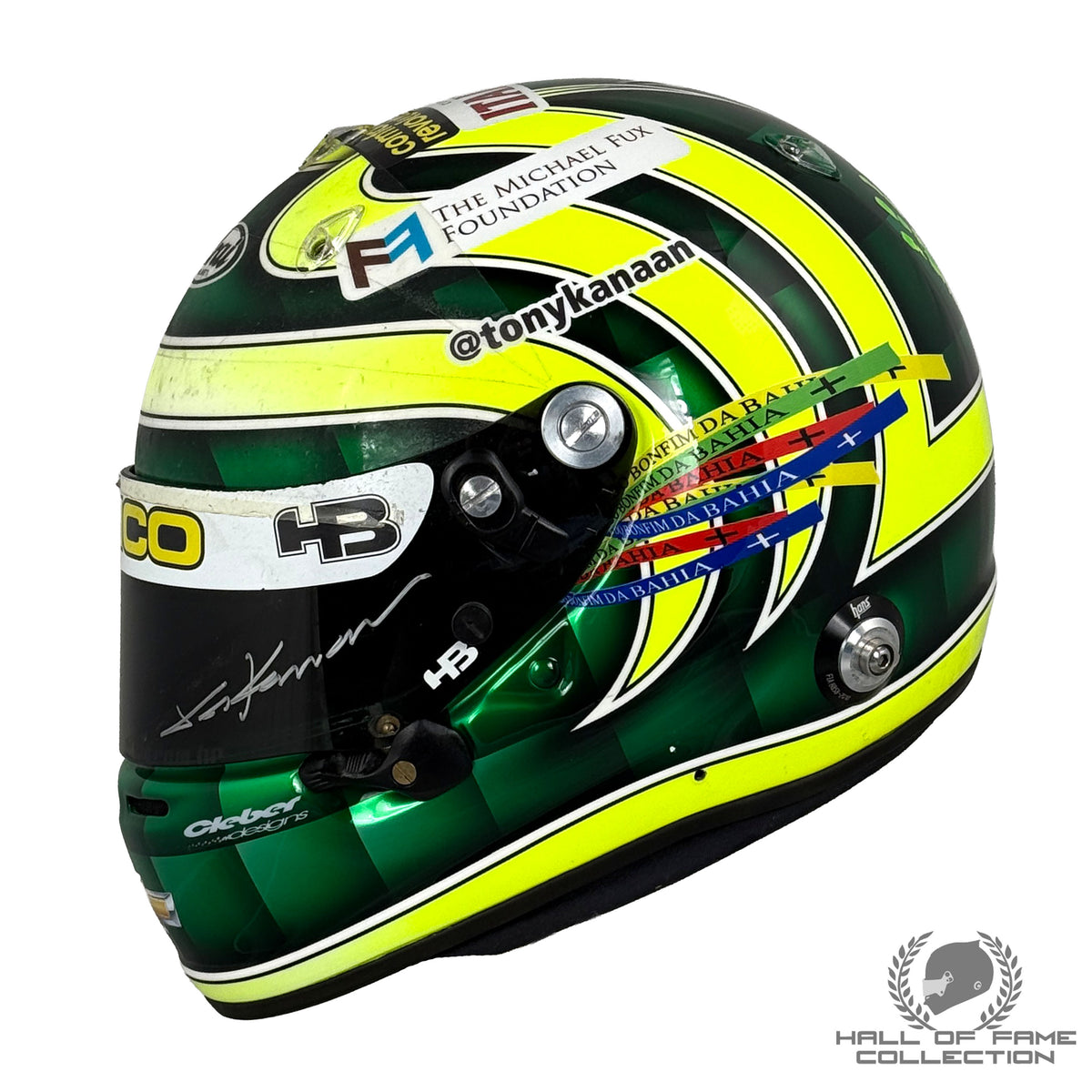 2011-12 Tony Kanaan Signed Race Used KV Racing Technology IndyCar Helmet