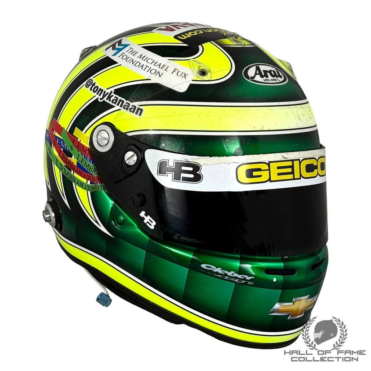 2011-12 Tony Kanaan Signed Race Used KV Racing Technology IndyCar Helmet
