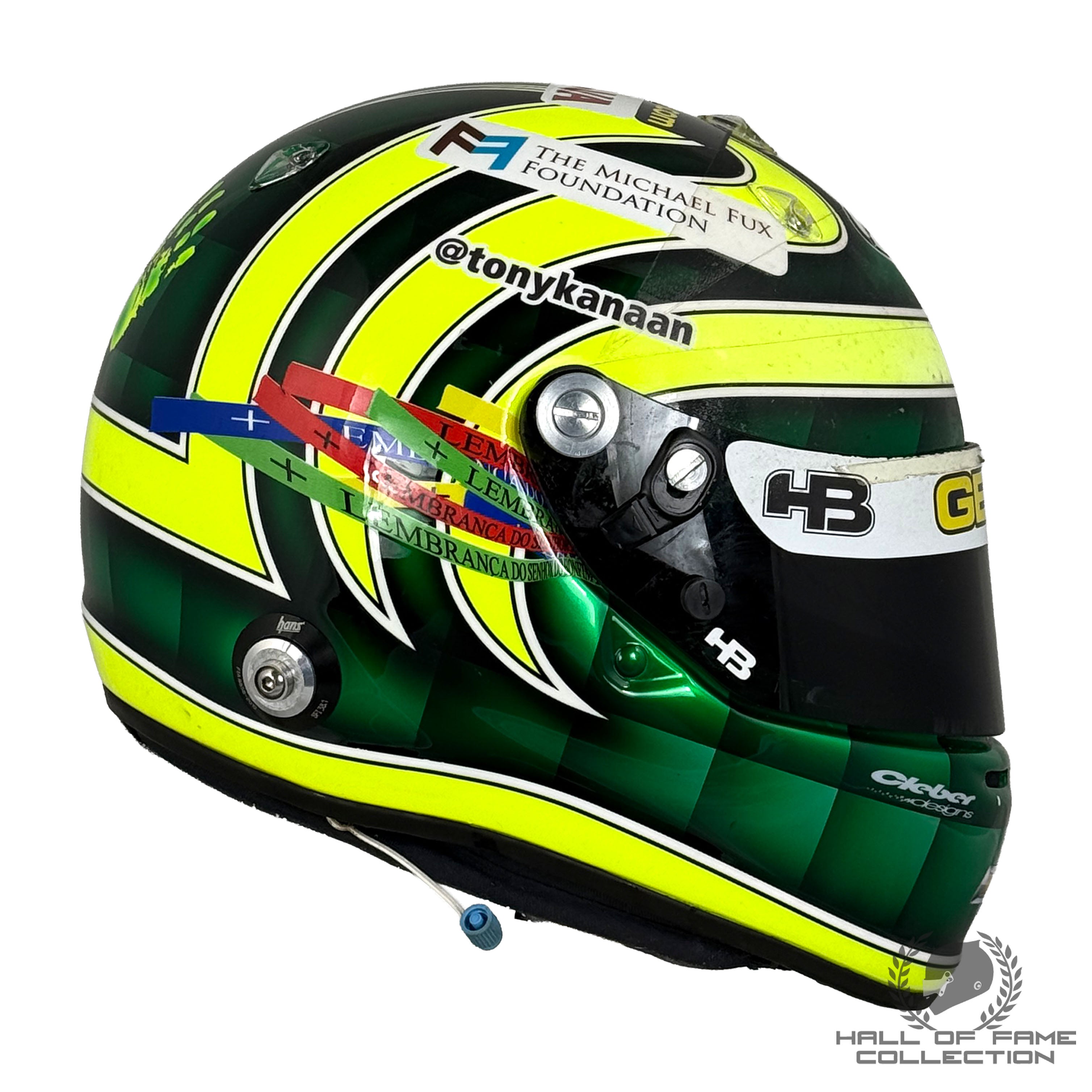 2011-12 Tony Kanaan Signed Race Used KV Racing Technology IndyCar Helmet