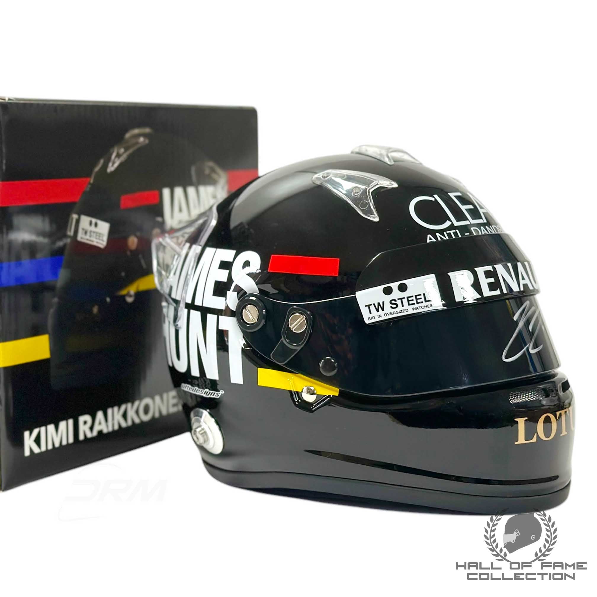 2012 Kimi Raikkonen Signed James Hunt Tribute Monaco GP Lotus 1:2 Scale F1 Helmet