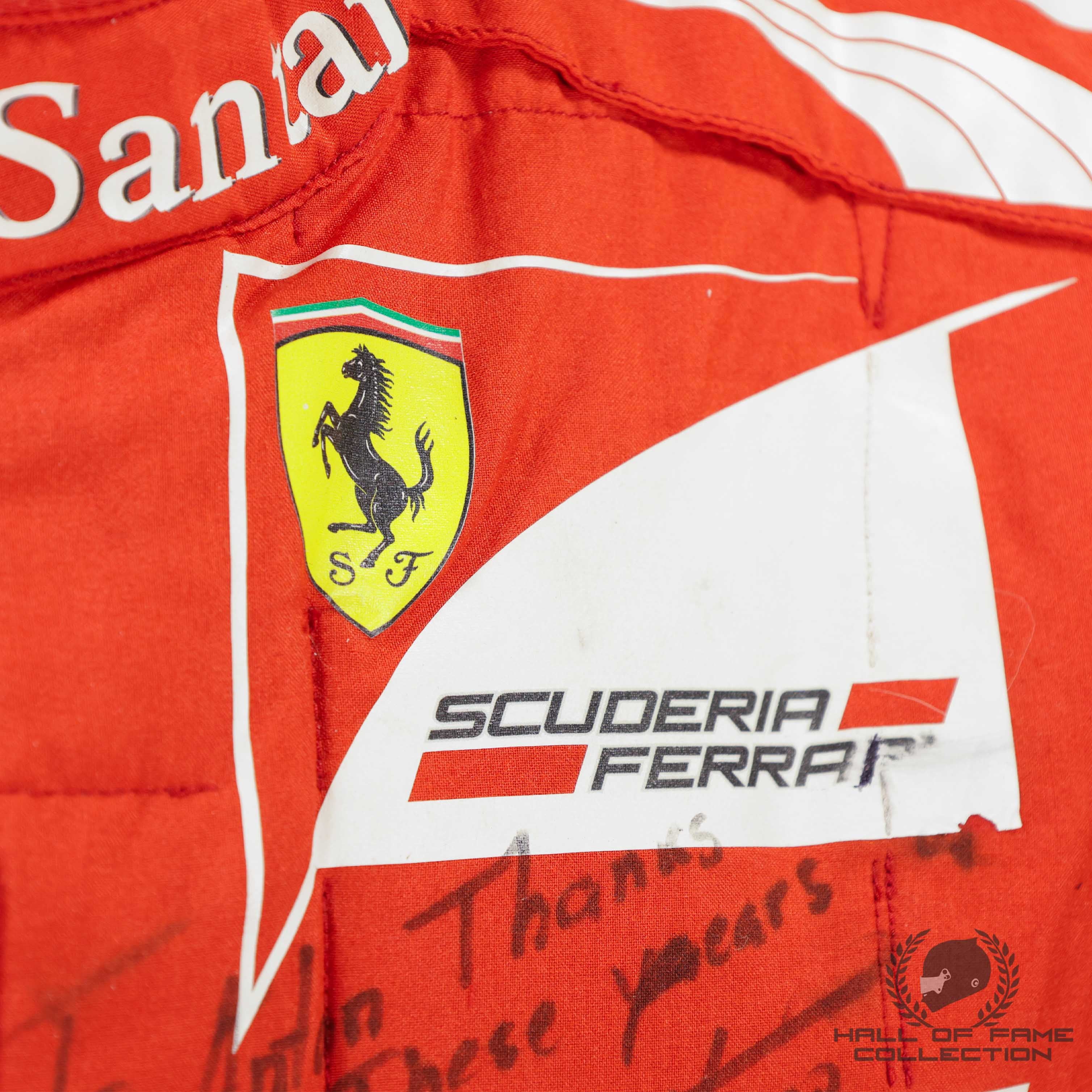 2013 Fernando Alonso Signed Race Used Scuderia Ferrari F1 Suit