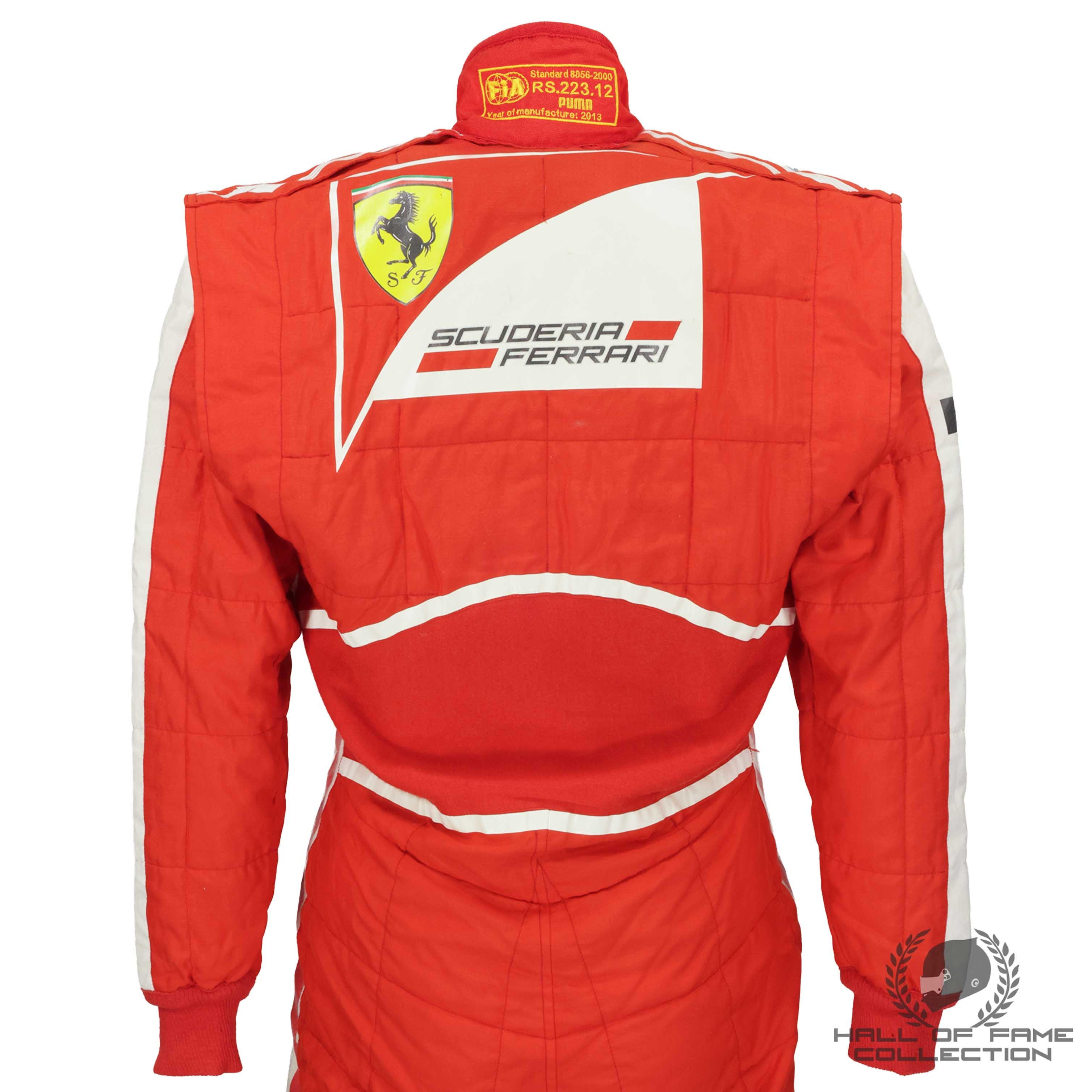 2013 Fernando Alonso Signed Race Used Scuderia Ferrari F1 Suit