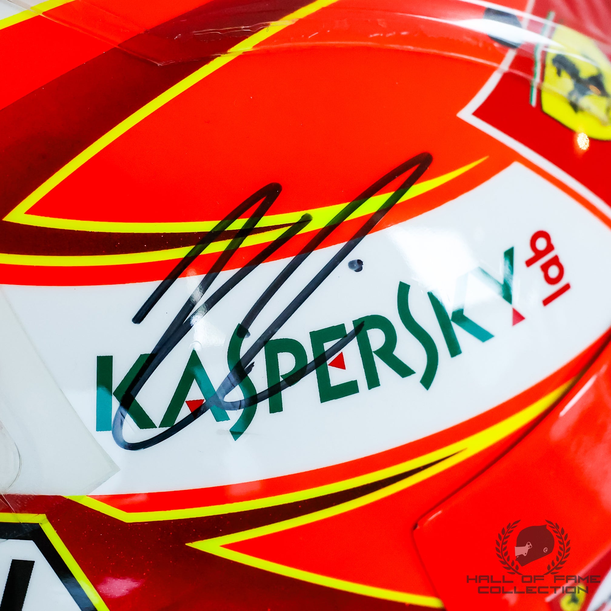 2014 Kimi Raikkonen Signed Original Used Scuderia Ferrari F1 Helmet