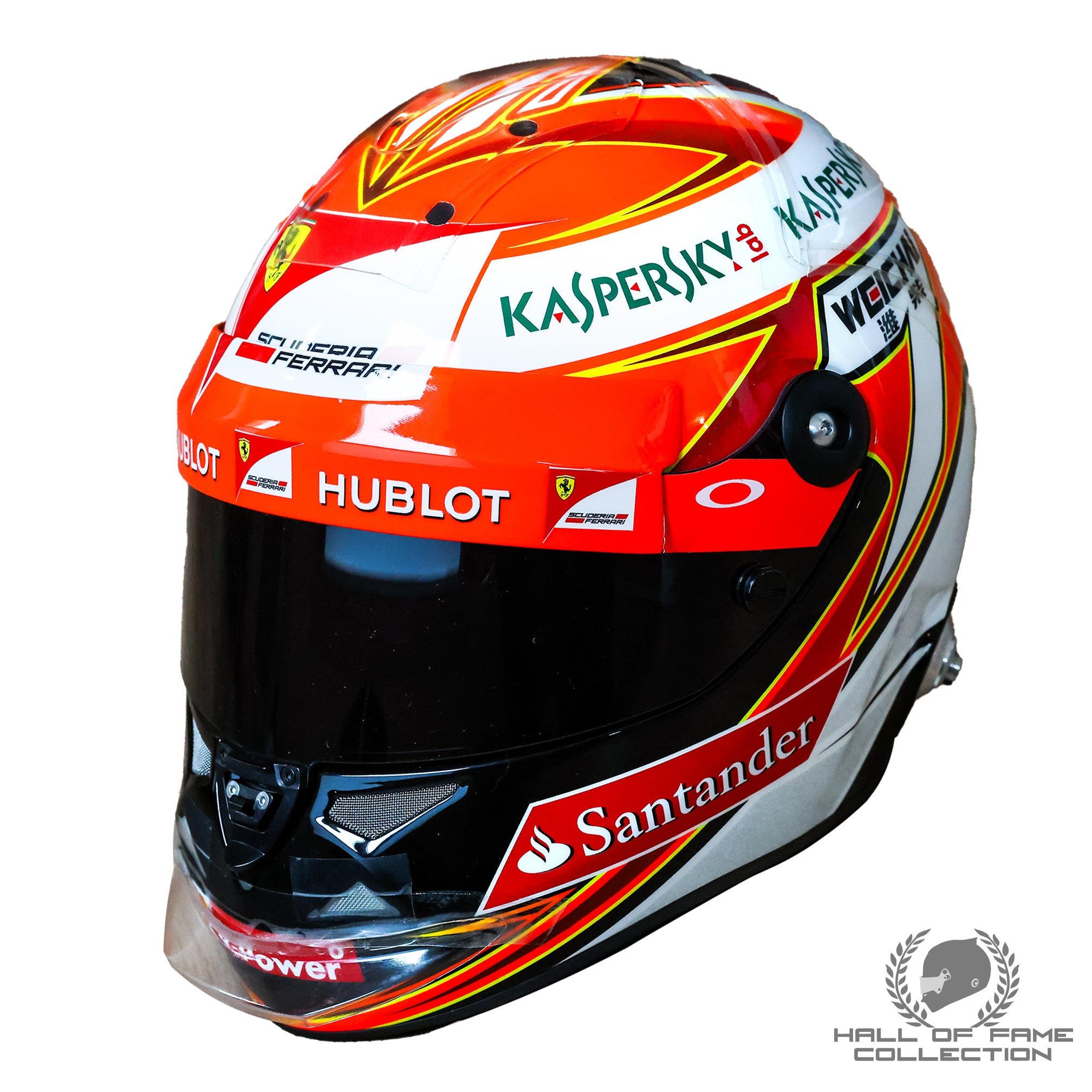 2014 Kimi Raikkonen Signed Original Used Scuderia Ferrari F1 Helmet
