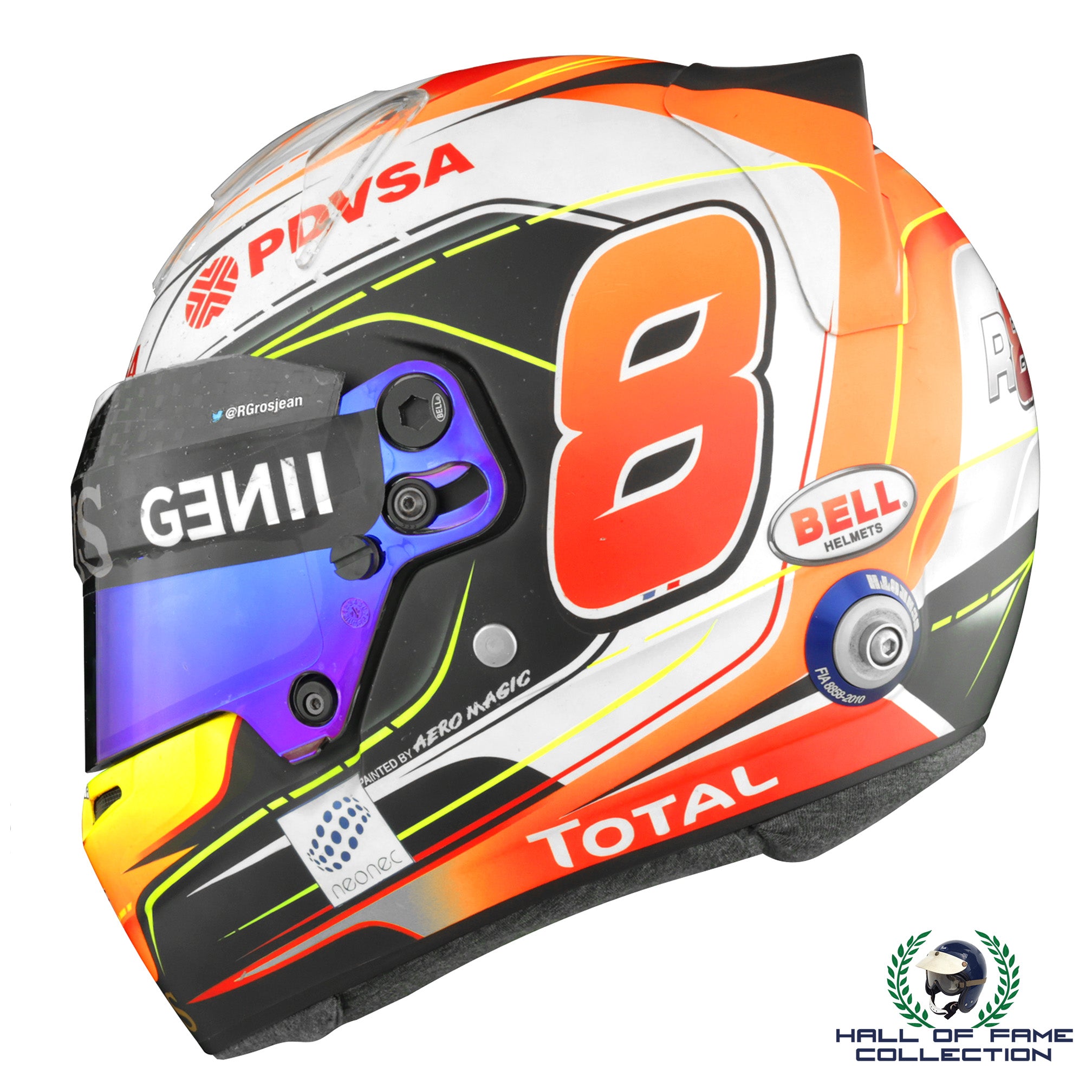 2015 Romain Grosjean Race Used Lotus F1 Helmet
