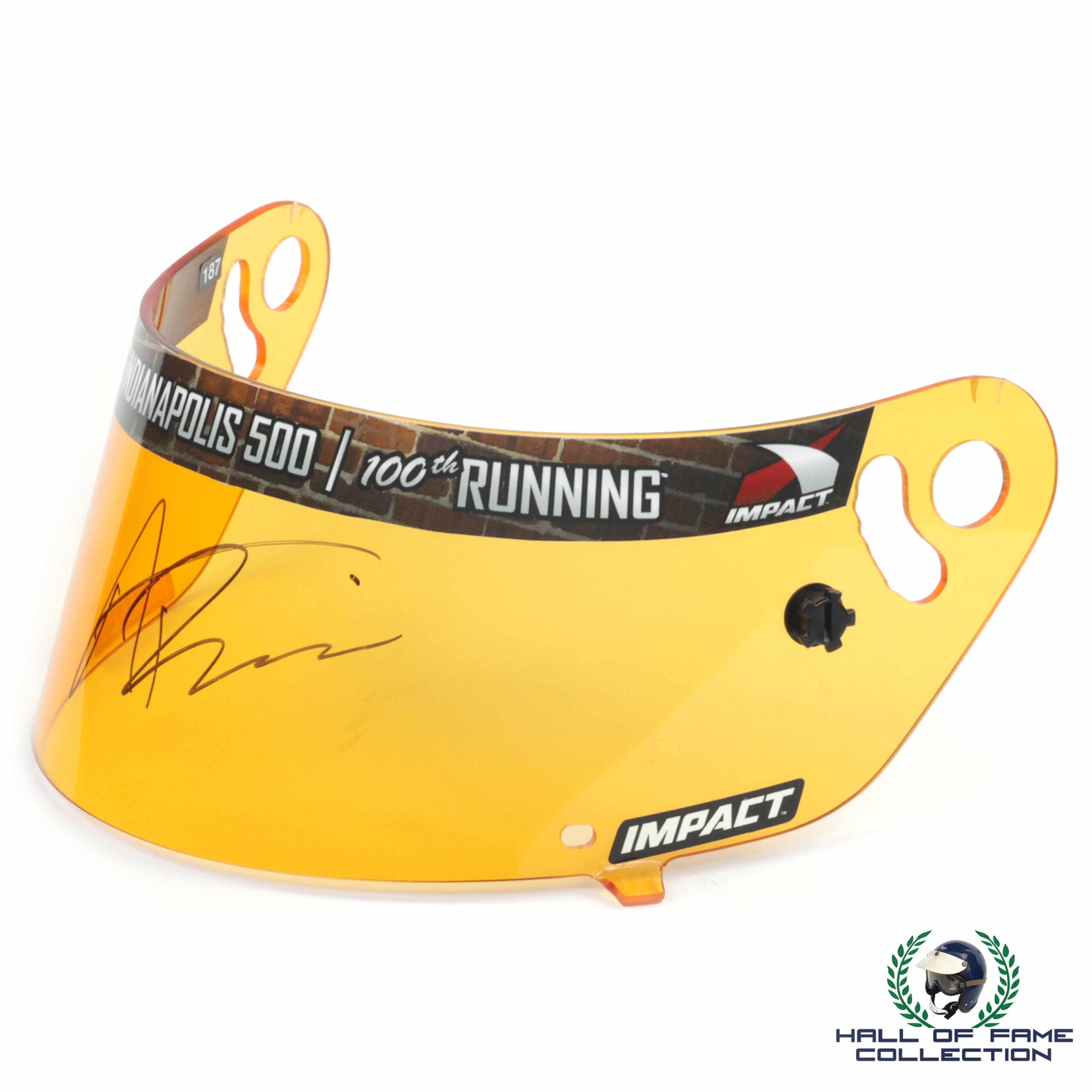 2016 Alexander Rossi Signed 100th Indy 500 IndyCar Commemorative Visor