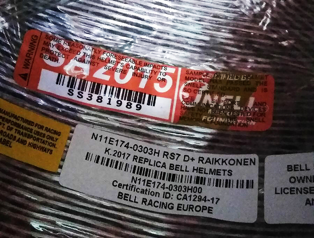 2017 Kimi Raikkonen Bell Limited Edition Series Replica Ferrari F1 Helmet