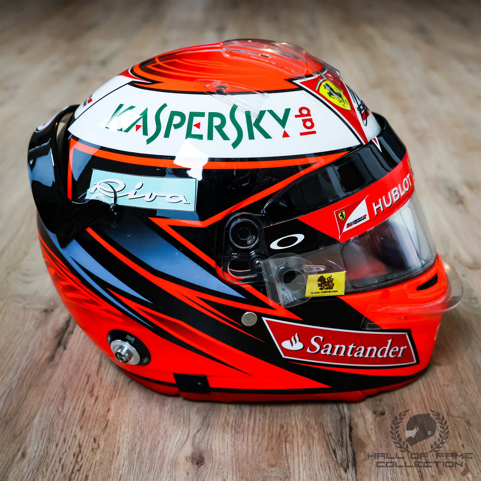 2016 Kimi Raikkonen Signed European GP Race Used Scuderia Ferrari F1 Helmet