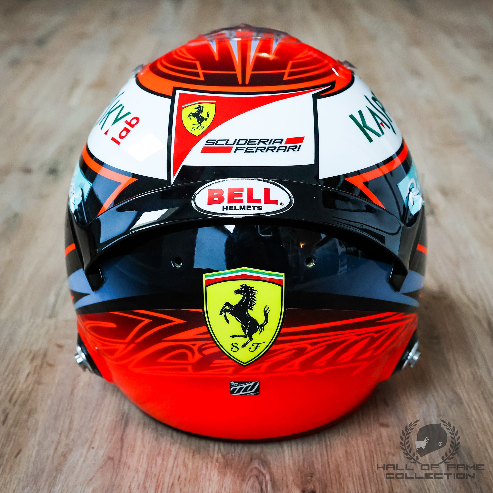 2016 Kimi Raikkonen Signed European GP Race Used Scuderia Ferrari F1 Helmet