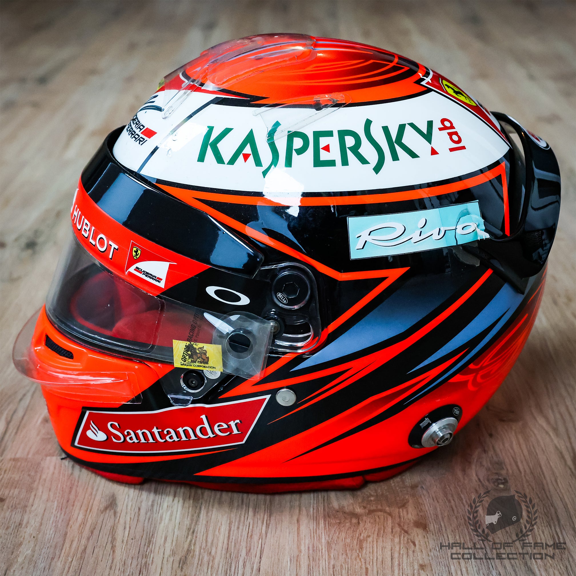 2016 Kimi Raikkonen Signed European GP Race Used Scuderia Ferrari F1 Helmet