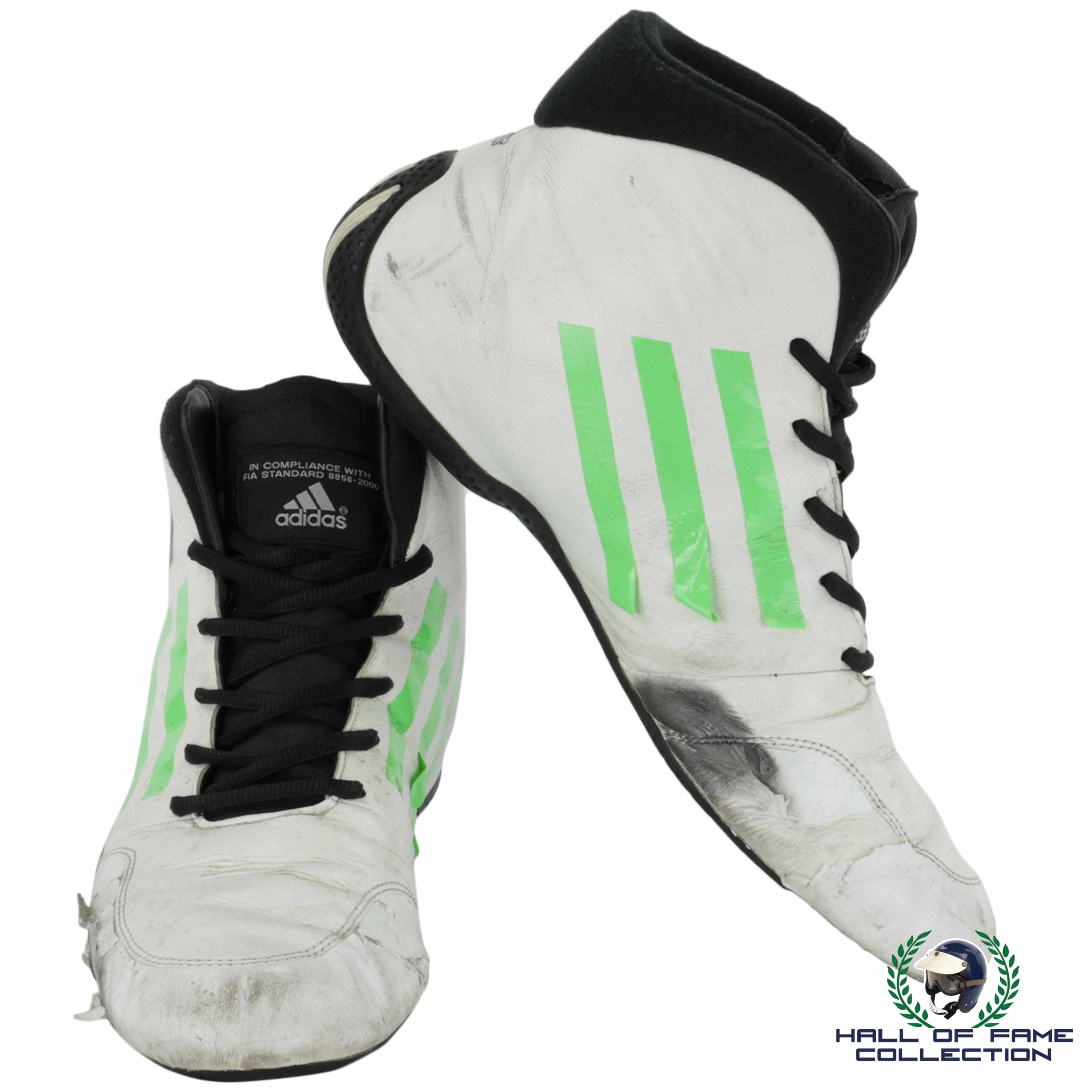 2017 Conor Daly Signed Indy 500 Used AJ Foyt Racing Adidas IndyCar Boots