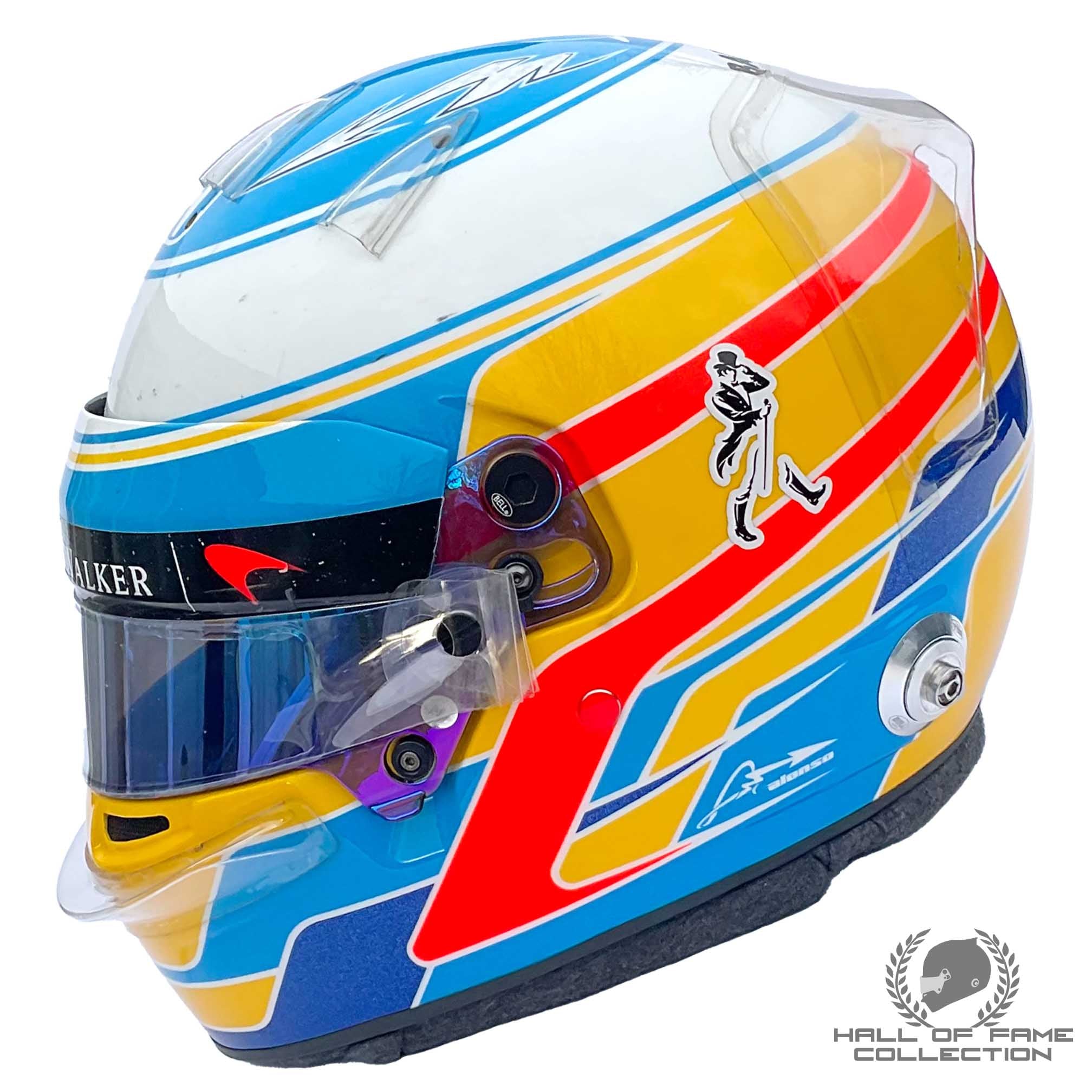 2017 Fernando Alonso Belgian GP Used McLaren F1 Helmet