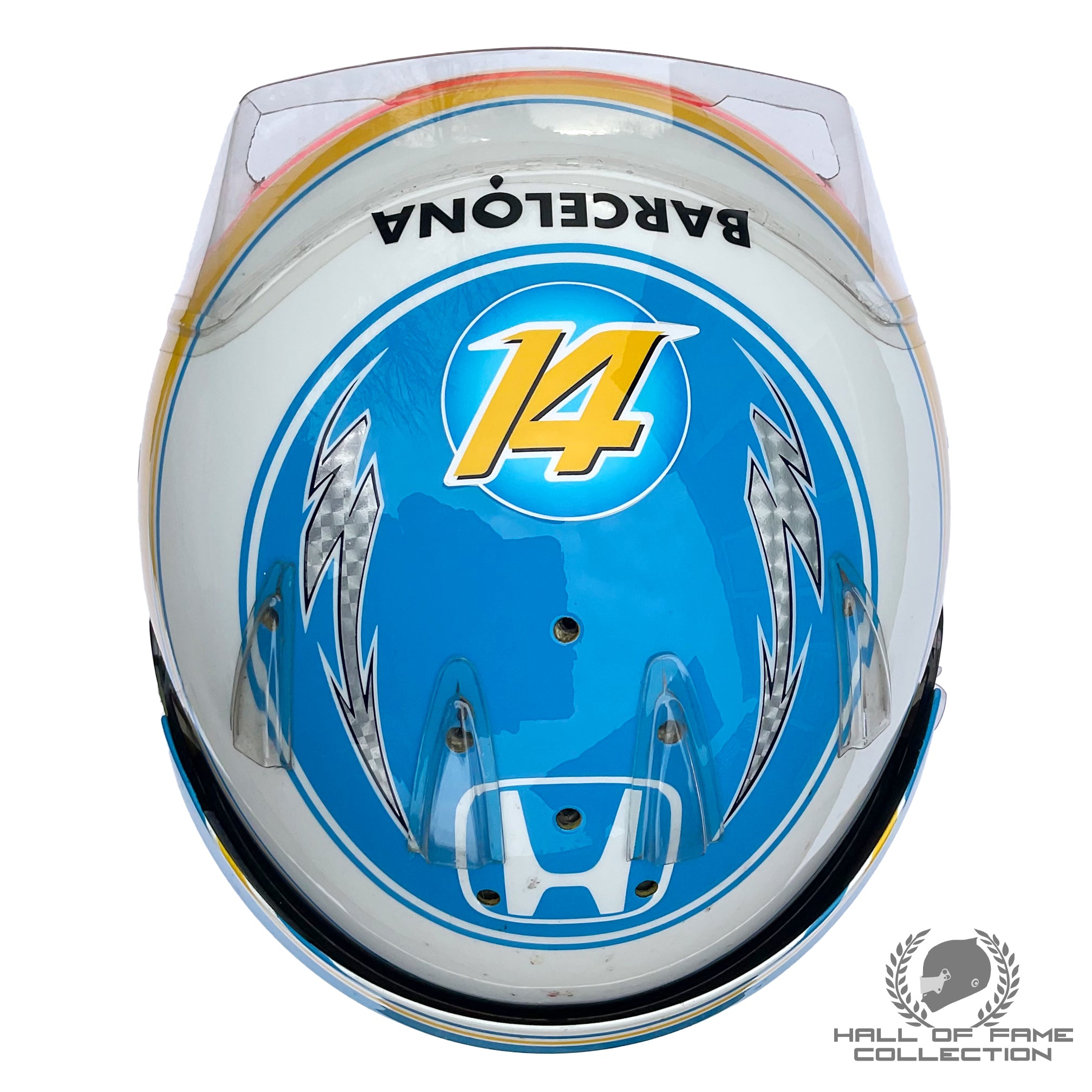 2017 Fernando Alonso Belgian GP Used McLaren F1 Helmet