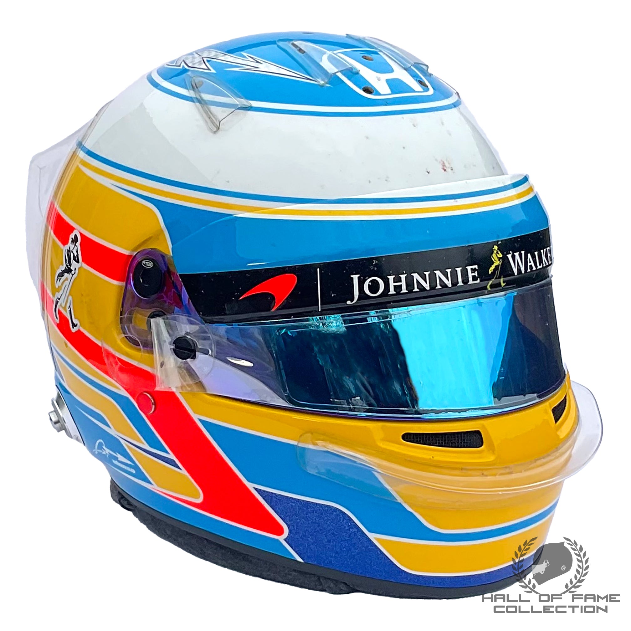 2017 Fernando Alonso Belgian GP Used McLaren F1 Helmet