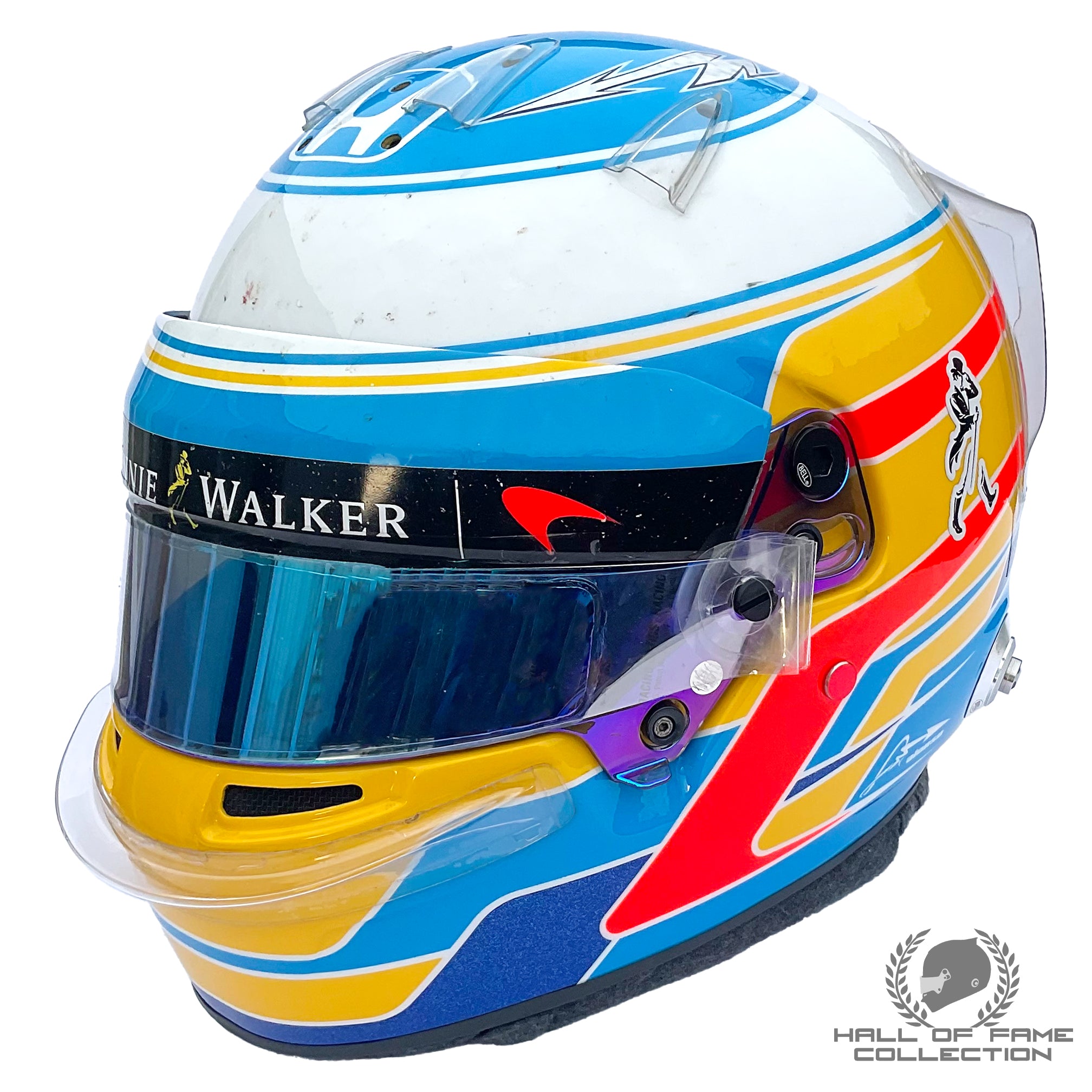 2017 Fernando Alonso Belgian GP Used McLaren F1 Helmet