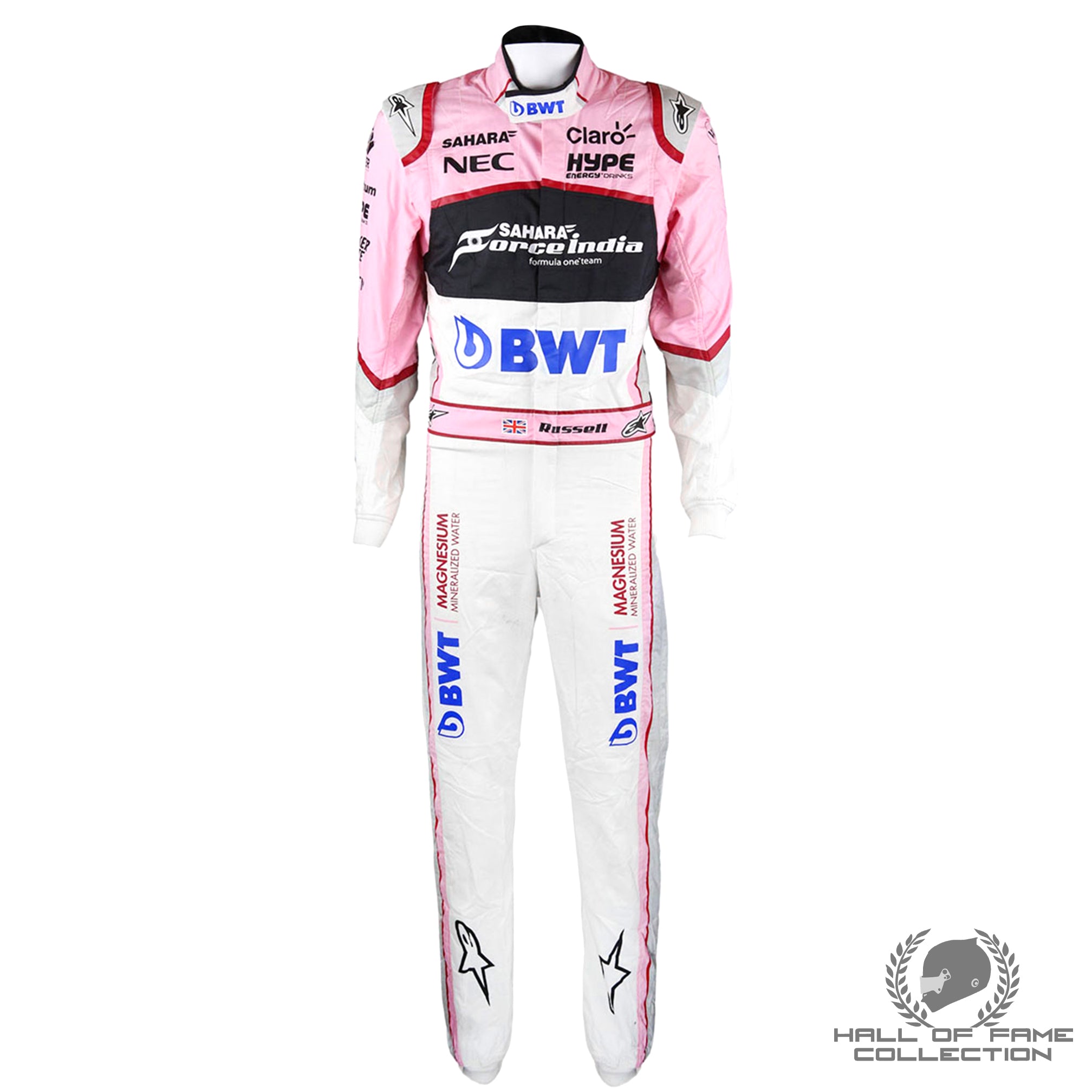 2017 George Russell Abu Dhabi GP Weekend Used Force India F1 Suit