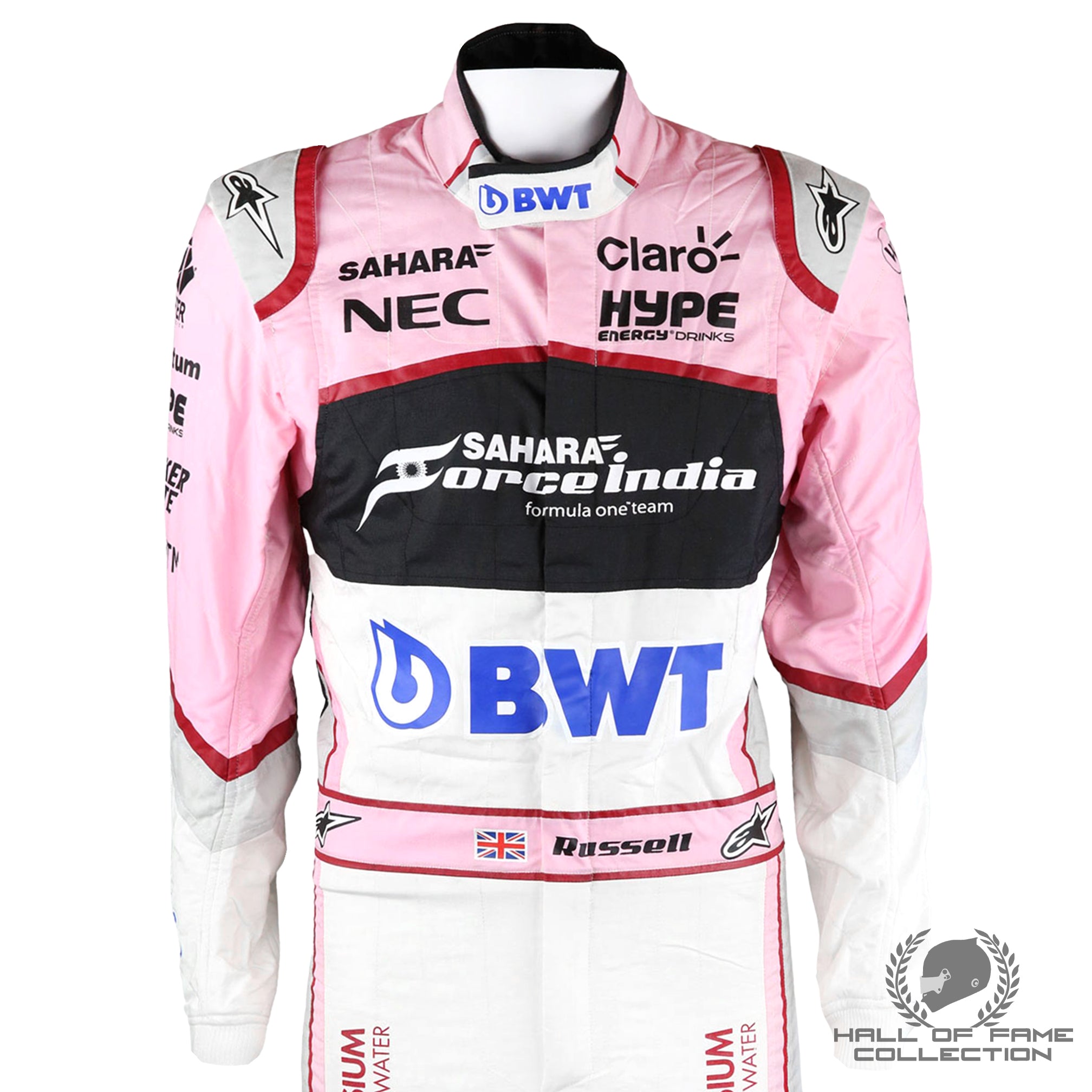 2017 George Russell Abu Dhabi GP Weekend Used Force India F1 Suit