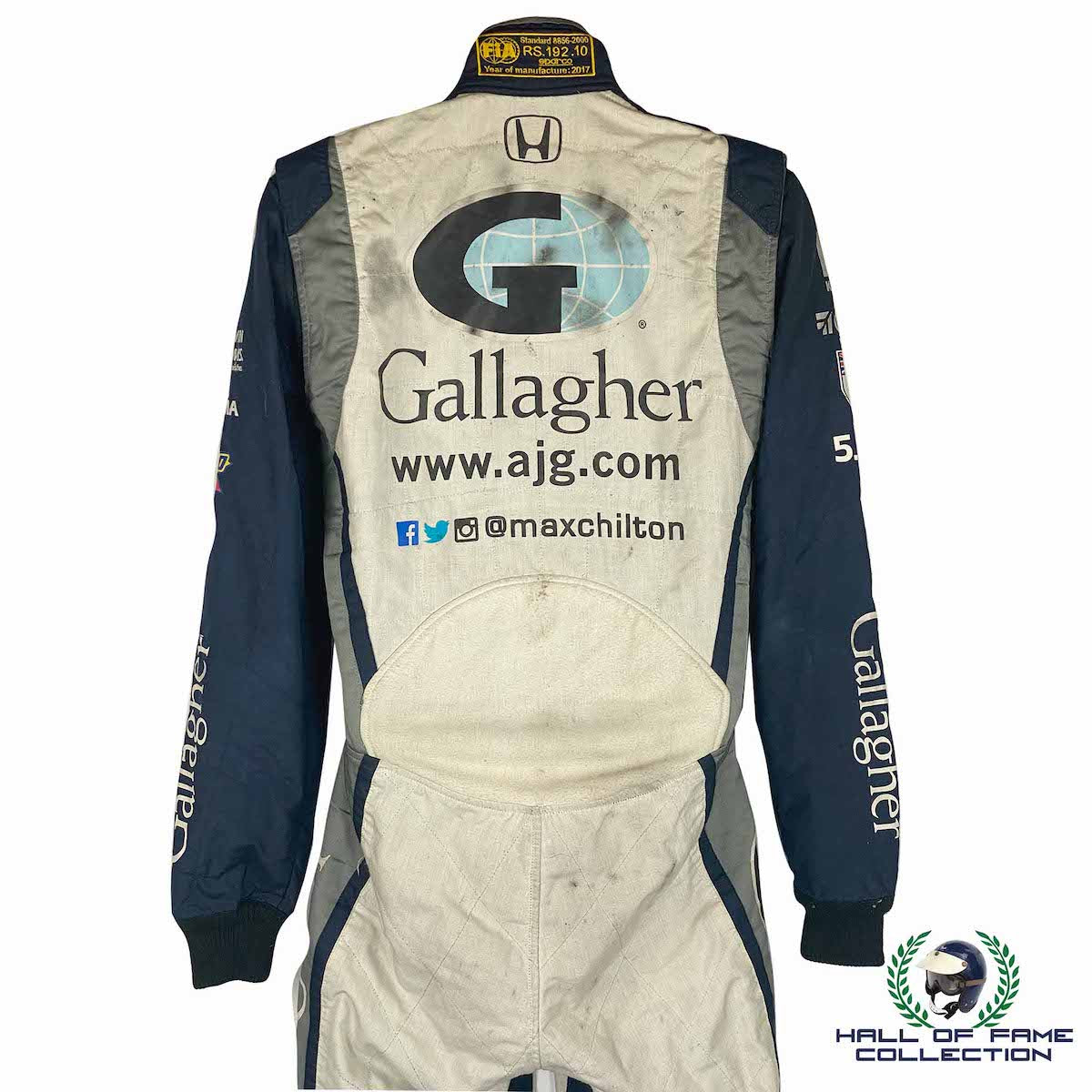 2017 Max Chilton Signed Race Used Chip Ganassi Racing IndyCar Suit