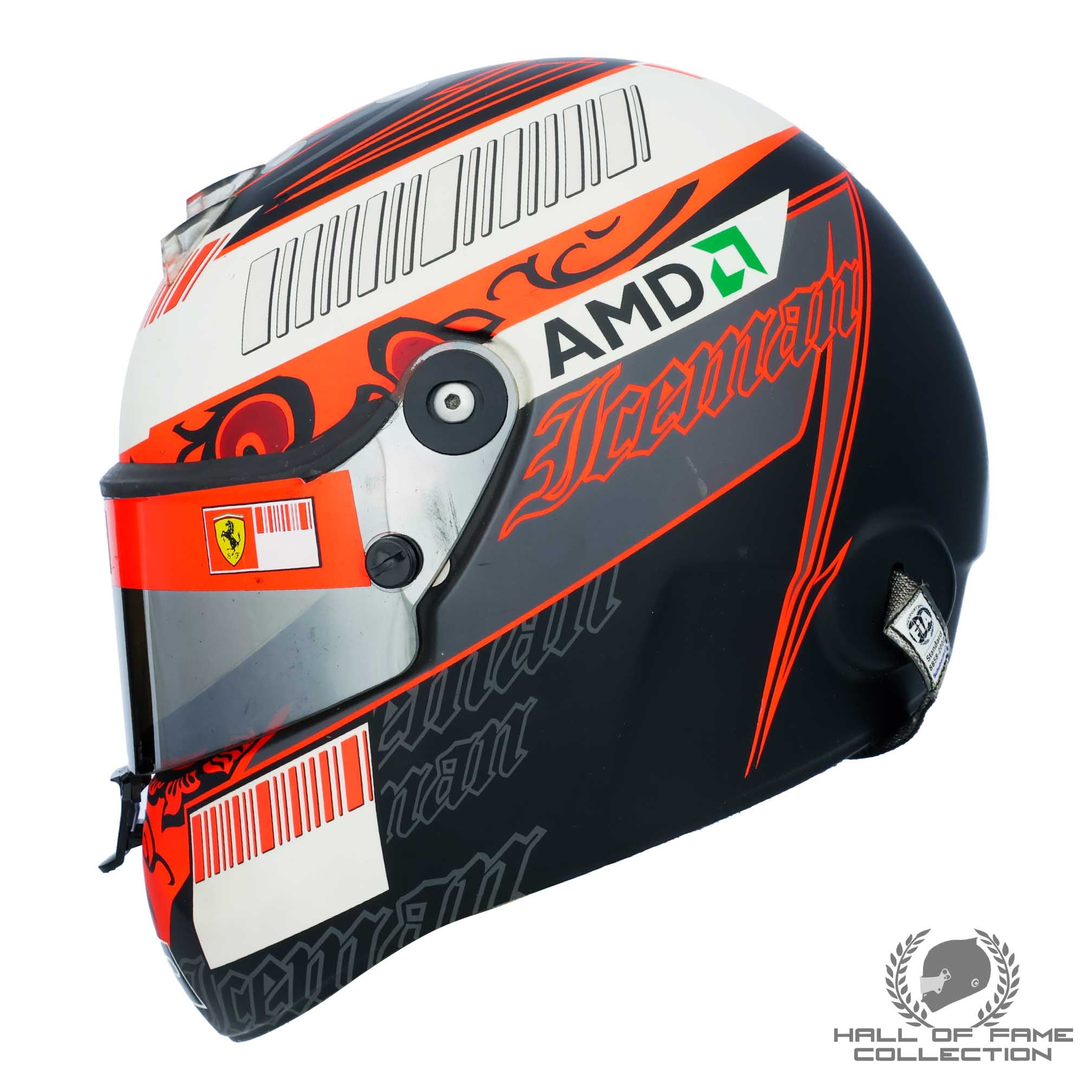 2008 Kimi Raikkonen Jerez Test Used Scuderia Ferrari F1 Helmet